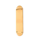Victorian Half Round Finger Plate 300mm Satin Brass-Finger Plates & Letter Plates-Yester Home