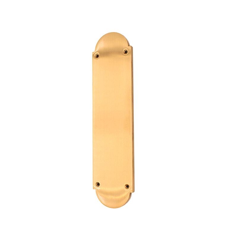 Victorian Half Round Finger Plate 300mm Satin Brass-Finger Plates & Letter Plates-Yester Home