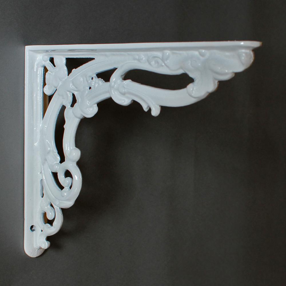 Victorian Leaf Cast Iron Shelf Bracket · 10 x 12 Inch ·-11 - 12" Brackets-Yester Home