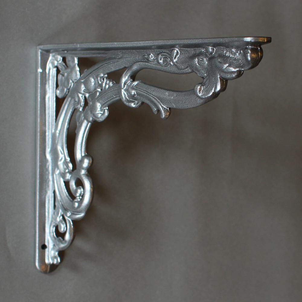 Victorian Leaf Cast Iron Shelf Bracket · 10 x 12 Inch ·-11 - 12" Brackets-Yester Home