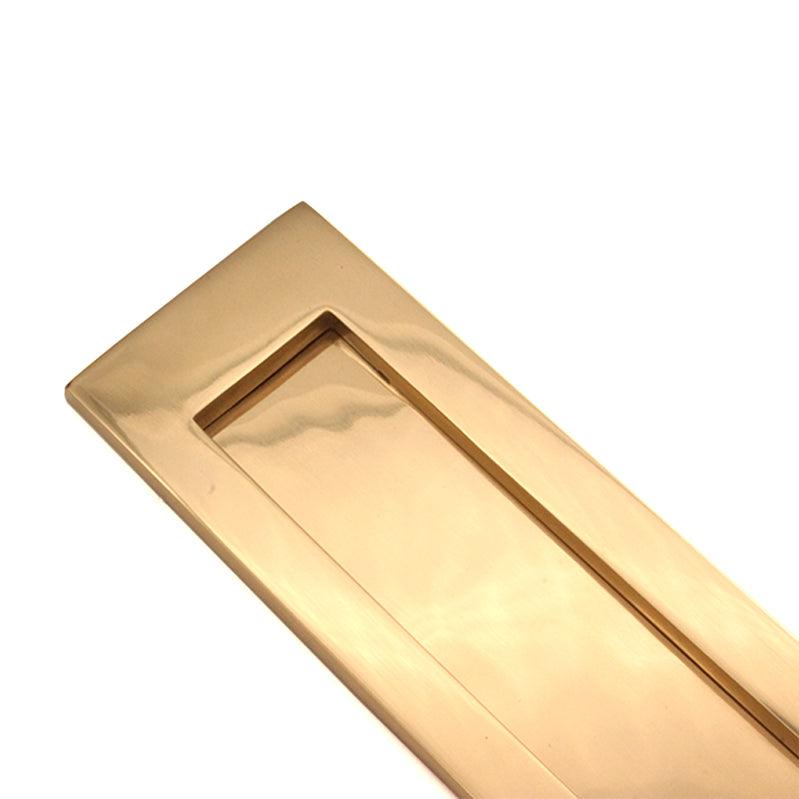 Victorian Letter Plate 250mm Polished Brass-Finger Plates & Letter Plates-Yester Home