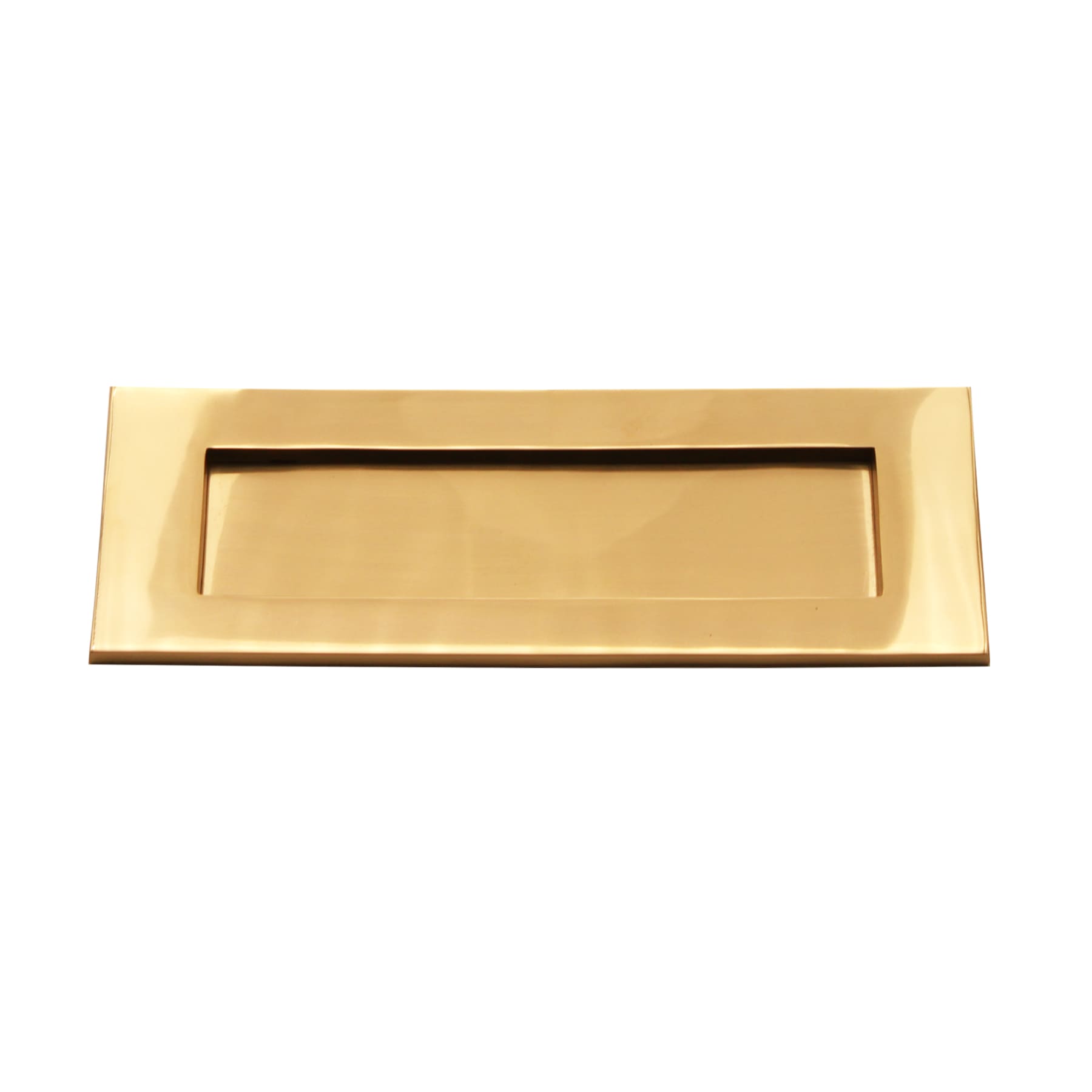 Victorian Letter Plate 250mm Polished Brass-Finger Plates & Letter Plates-Yester Home