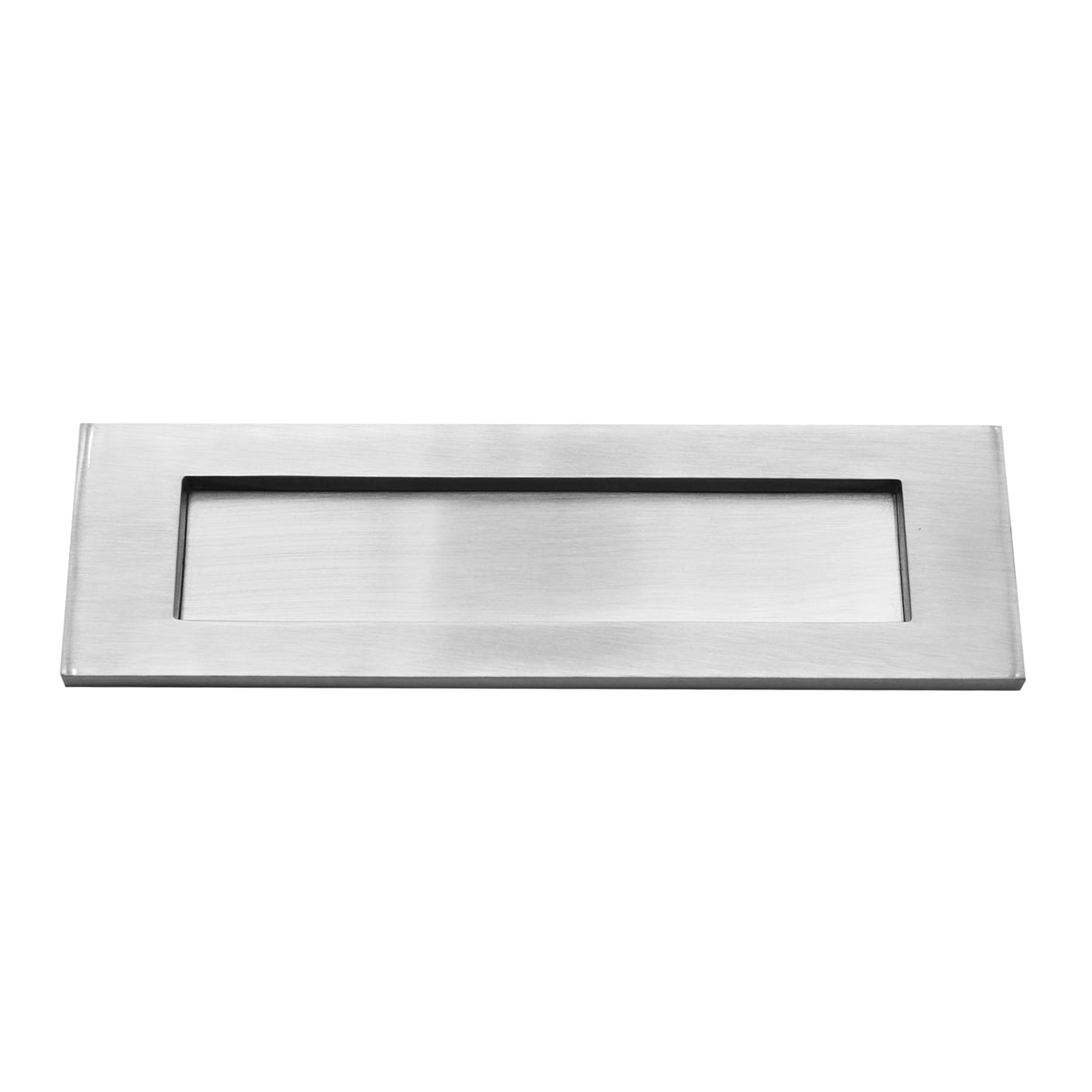 Victorian Letter Plate 250mm Satin Chrome-Finger Plates & Letter Plates-Yester Home