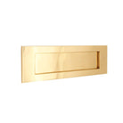 Victorian Letter Plate 300mm Polished Brass-Finger Plates & Letter Plates-Yester Home