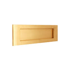 Victorian Letter Plate 300mm Satin Brass-Finger Plates & Letter Plates-Yester Home