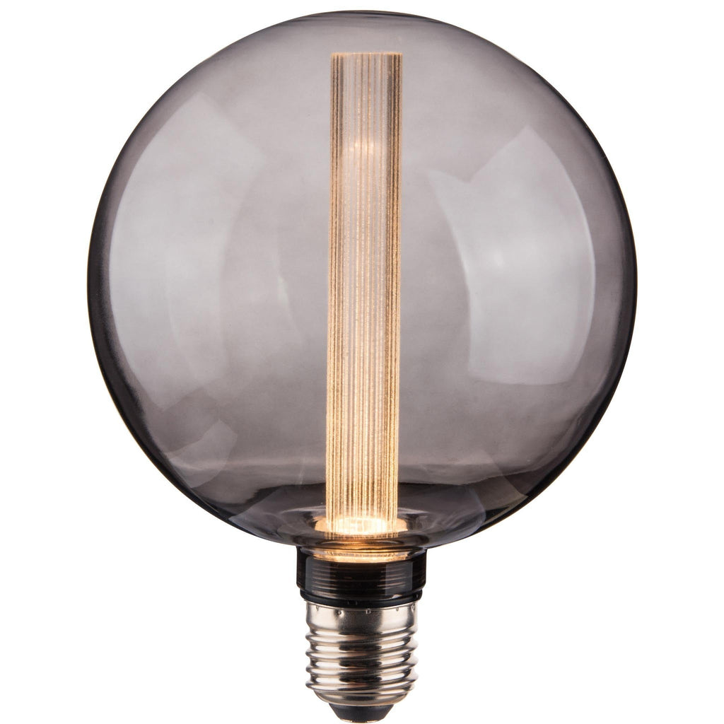 Vintlux E27 Dimmable LED Filament Lamp 2.3W G125 50lm 1800K Rainn Globe XL Smoke-LED Filament Bulbs-Yester Home