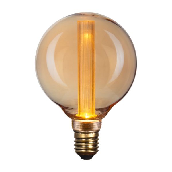 Vintlux E27 Dimmable LED Filament Lamp 2.3W G95 120lm 2200K Rainn Globe Gold-LED Filament Bulbs-Yester Home