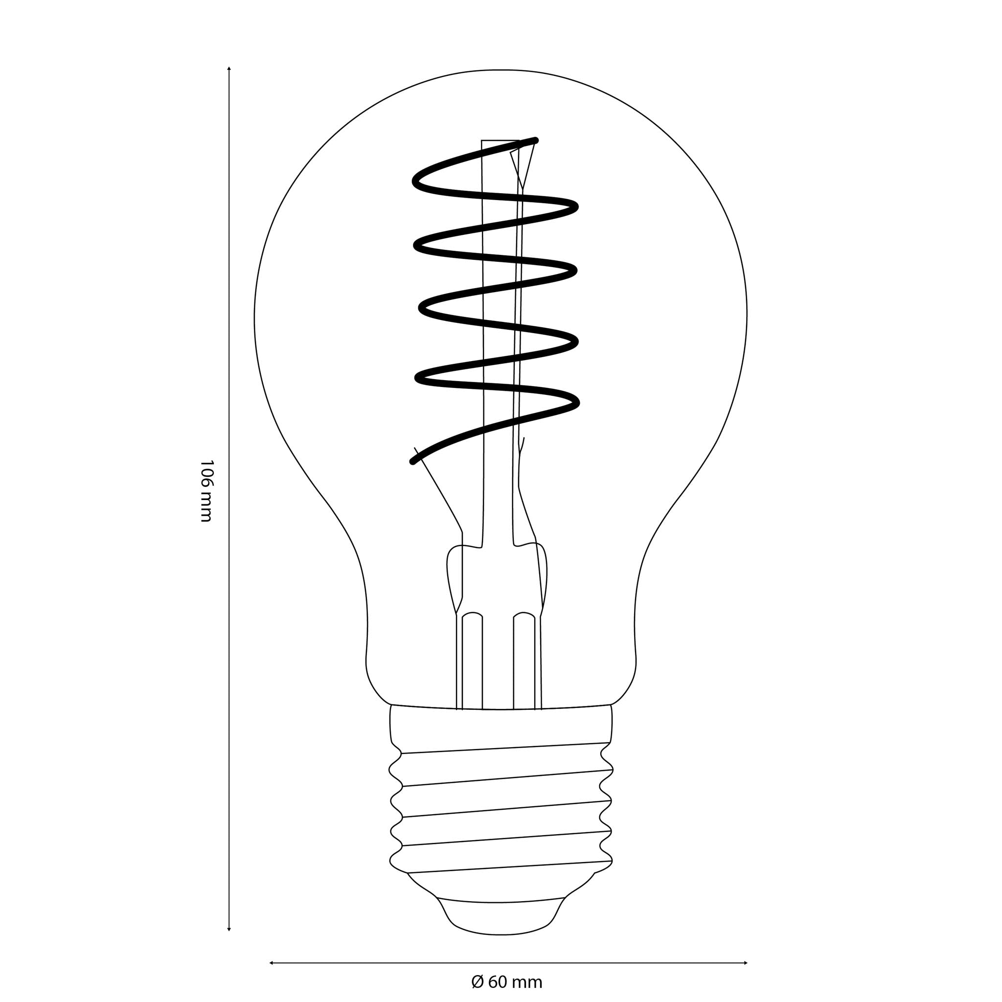 Vintlux E27 Dimmable LED Filament Lamp 4W A60 265lm 2200K Karu Pear Gold-LED Filament Bulbs-Yester Home