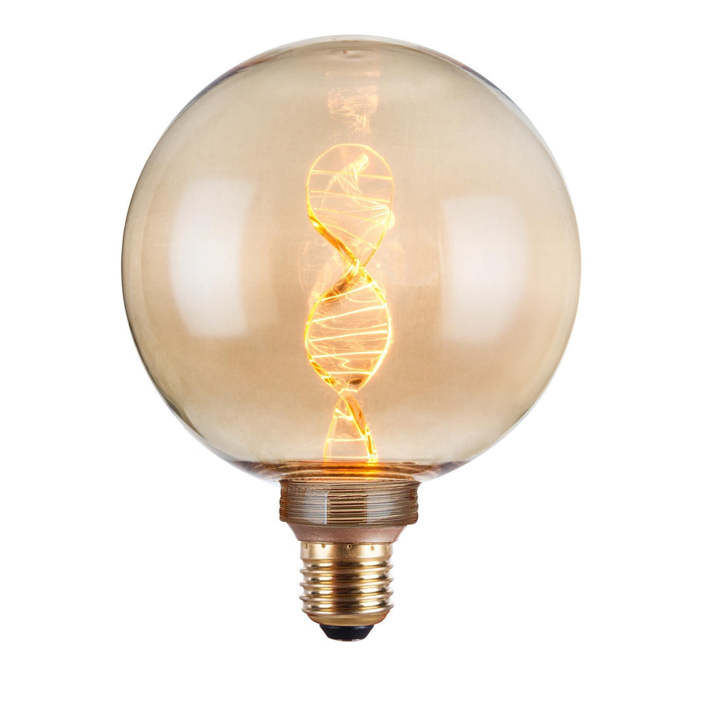 Vintlux E27 Dimmable LED Filament Lamp 4W G125 110lm 1800K Kyodai DNA Globe XL Gold-LED Filament Bulbs-Yester Home