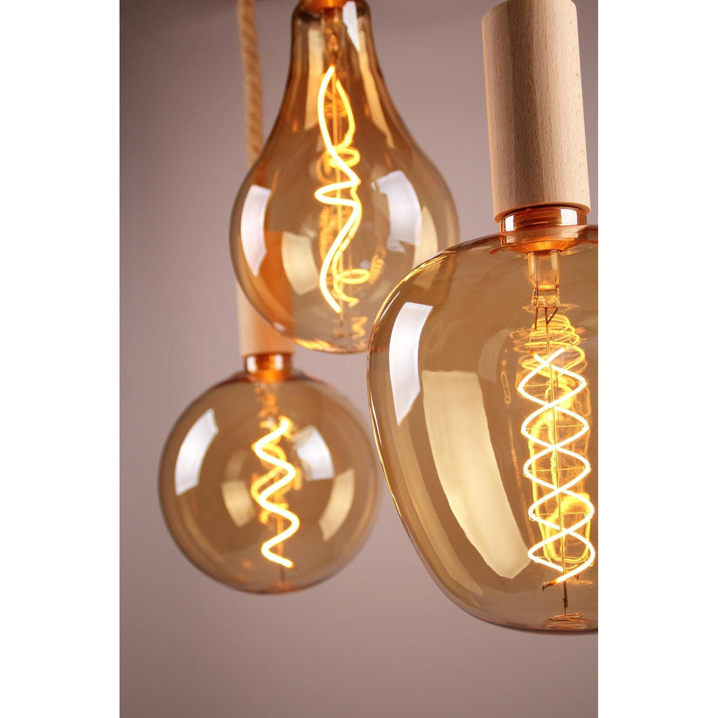 Vintlux E27 Dimmable LED Filament Lamp 4W G200 265lm 2200K - Kyodai Loft Globe XXL Gold-LED Filament Bulbs-Yester Home