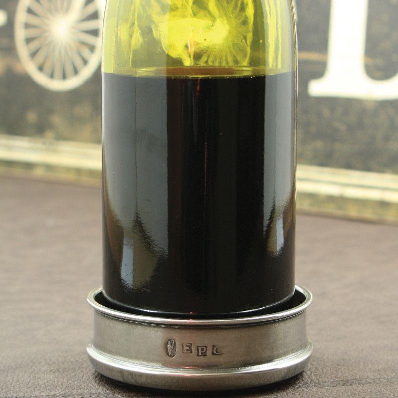 Vogue Pewter Wine Bottle Coaster-Bottle Coasters-Yester Home