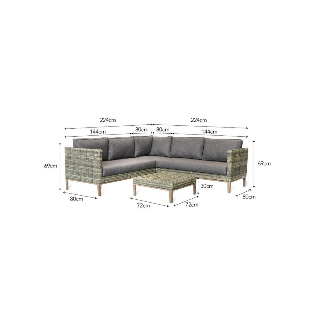 Walderton Corner Sofa Set - PE Rattan-Outdoor Sofas & Sets-Yester Home