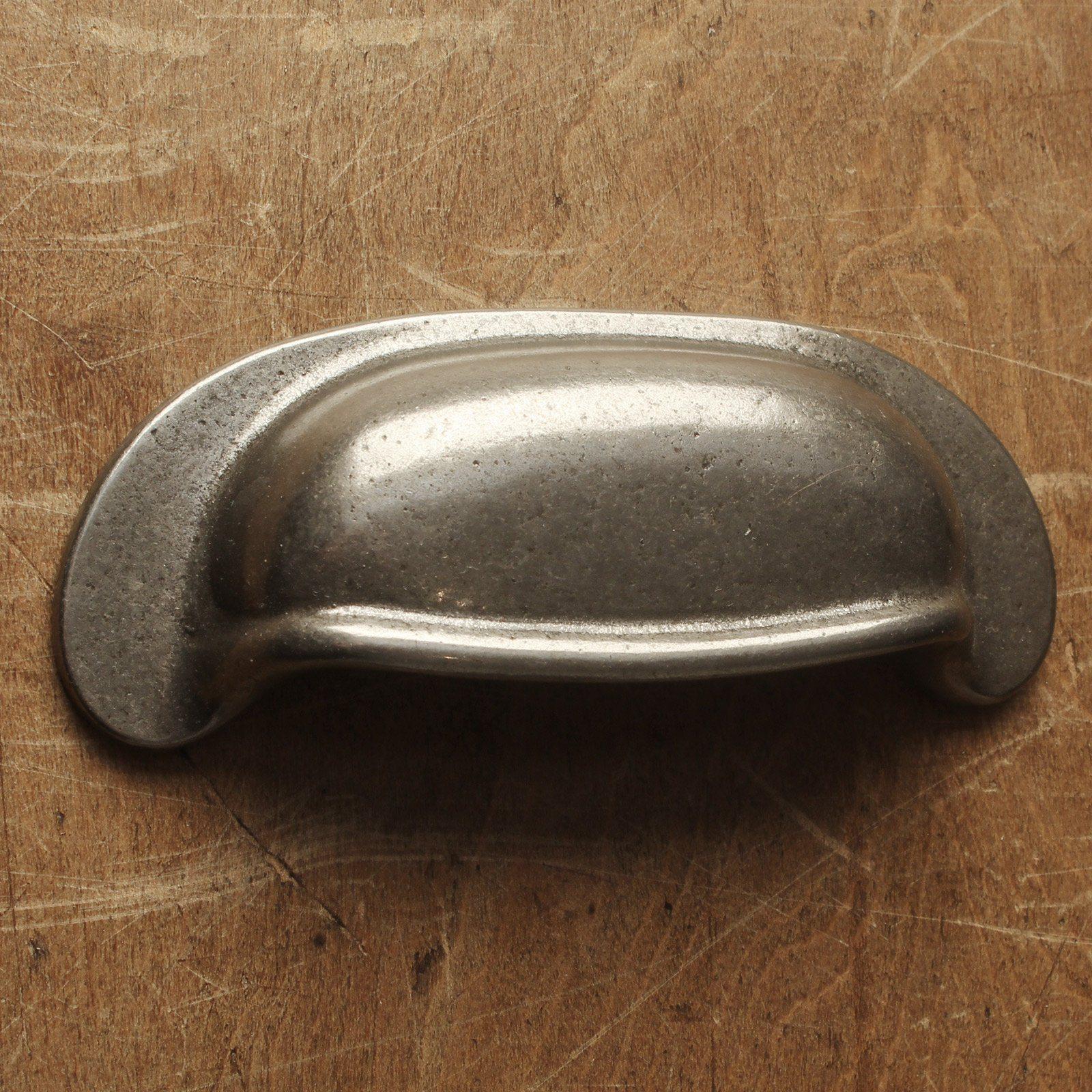Warwick Cast Iron Cup Pull Handle-Drawer Pulls-Yester Home