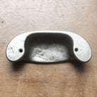 Warwick Mottled Cast Iron Cup Pull Handle-Drawer Pulls-Yester Home
