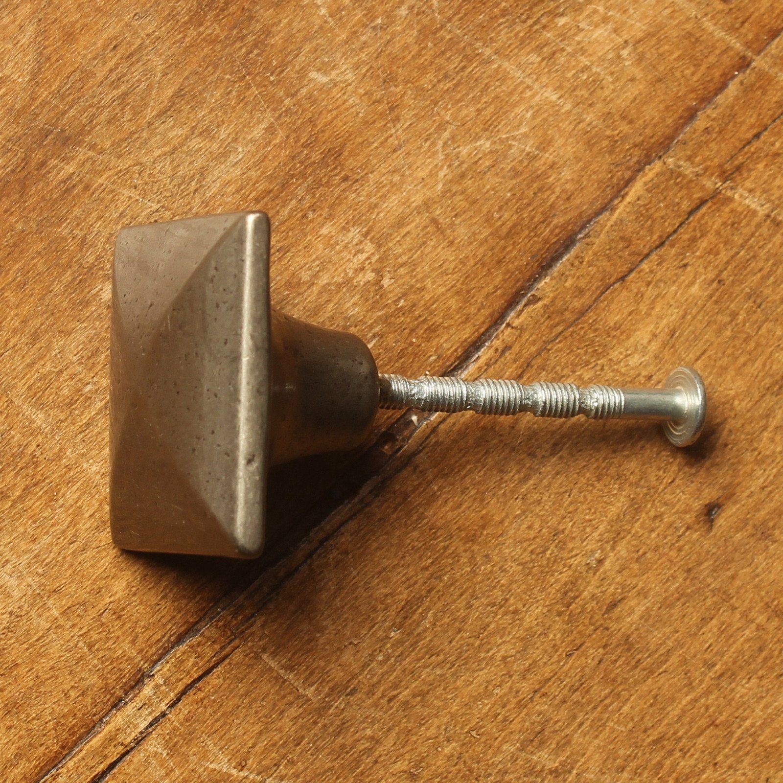 Warwick Square Cast Iron Cupboard Knob-Cabinet Knobs-Yester Home