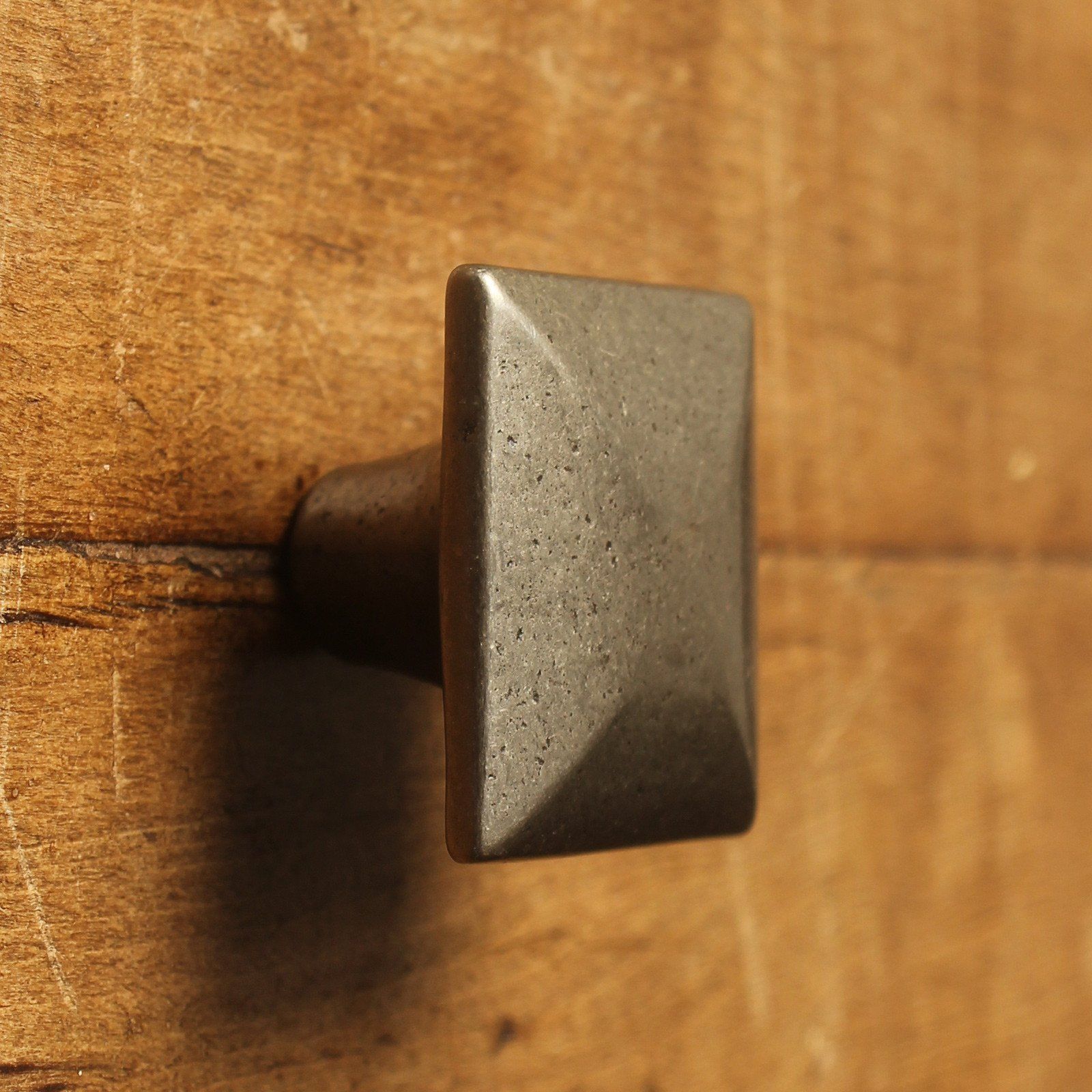 Warwick Square Cast Iron Cupboard Knob-Cabinet Knobs-Yester Home