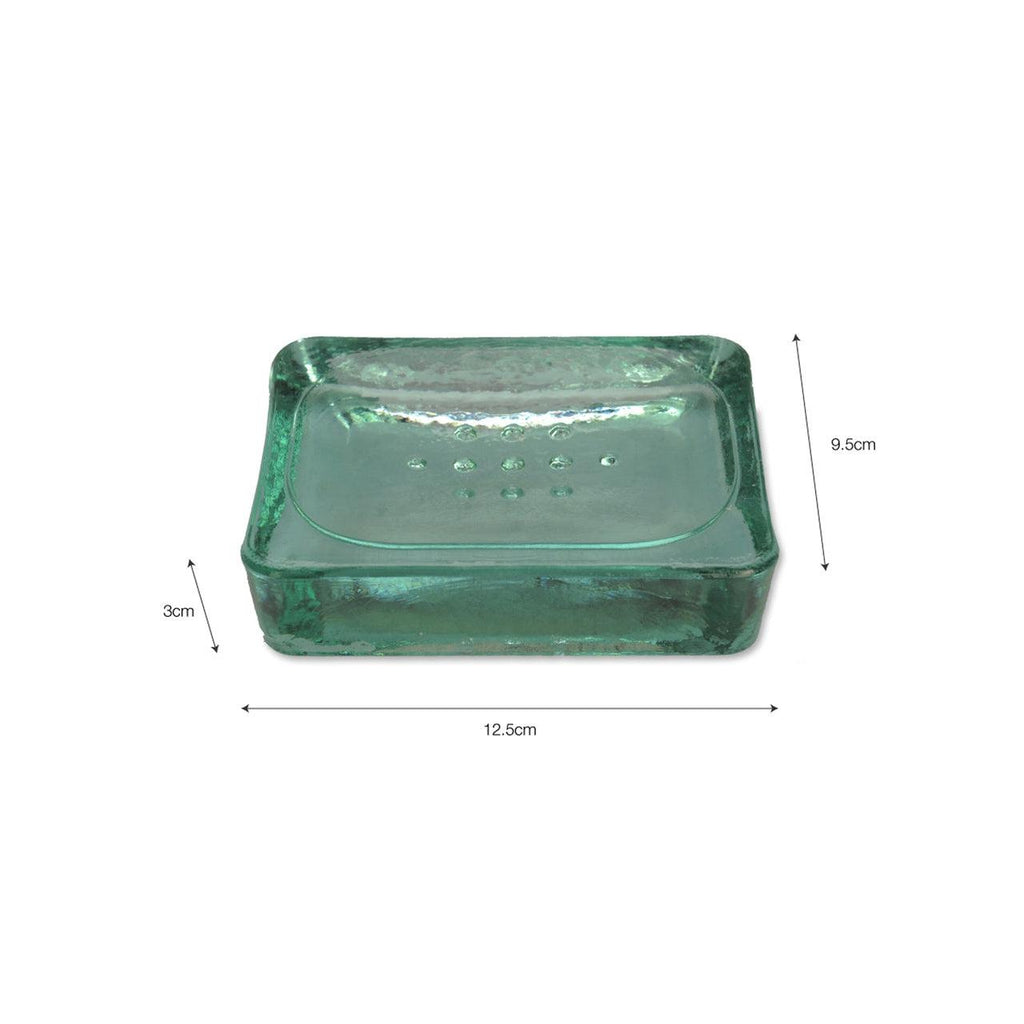 Wells Glass Soap Dish-Bathroom Accessories-Yester Home