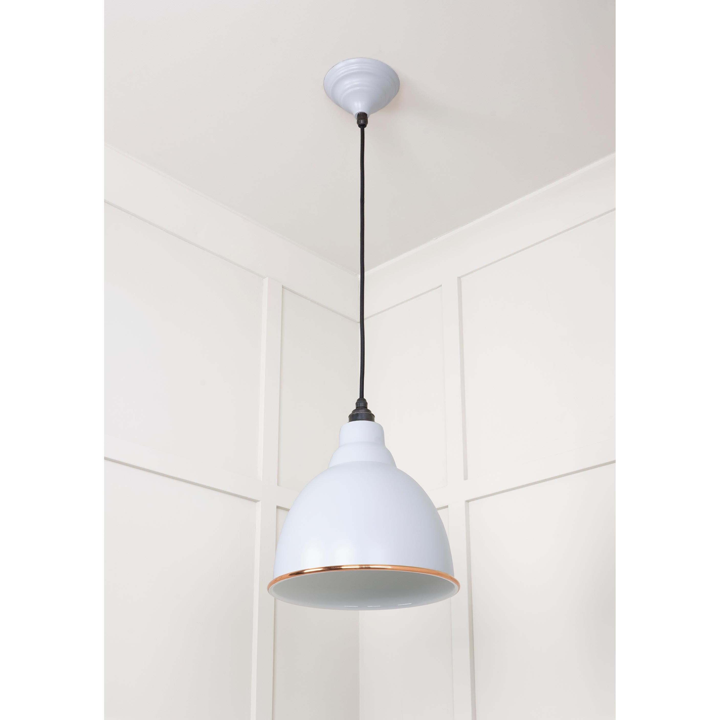 White Gloss Brindley Pendant in Birch | From The Anvil - Brindley - From The Anvil - Yester Home