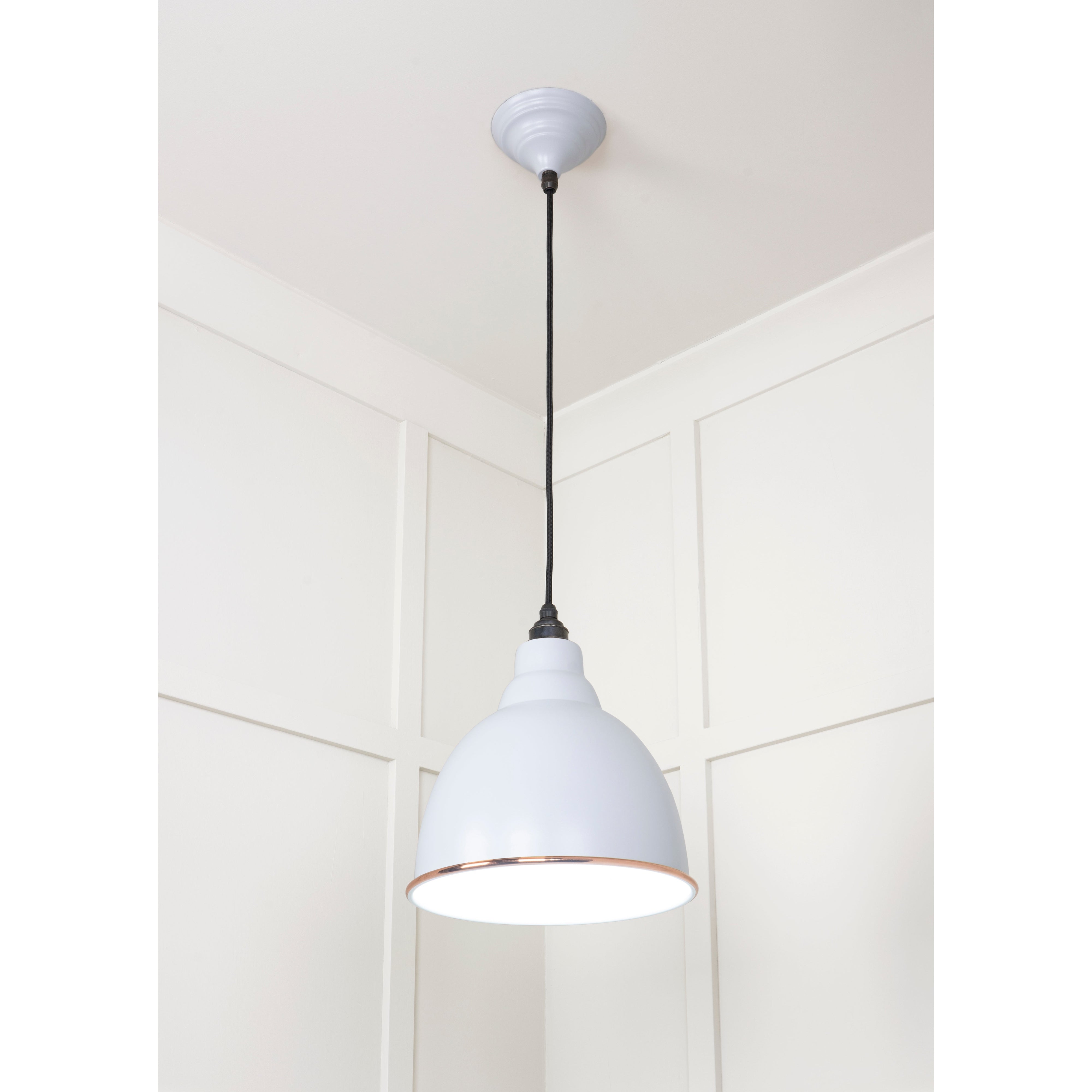 White Gloss Brindley Pendant in Birch | From The Anvil-Brindley-Yester Home