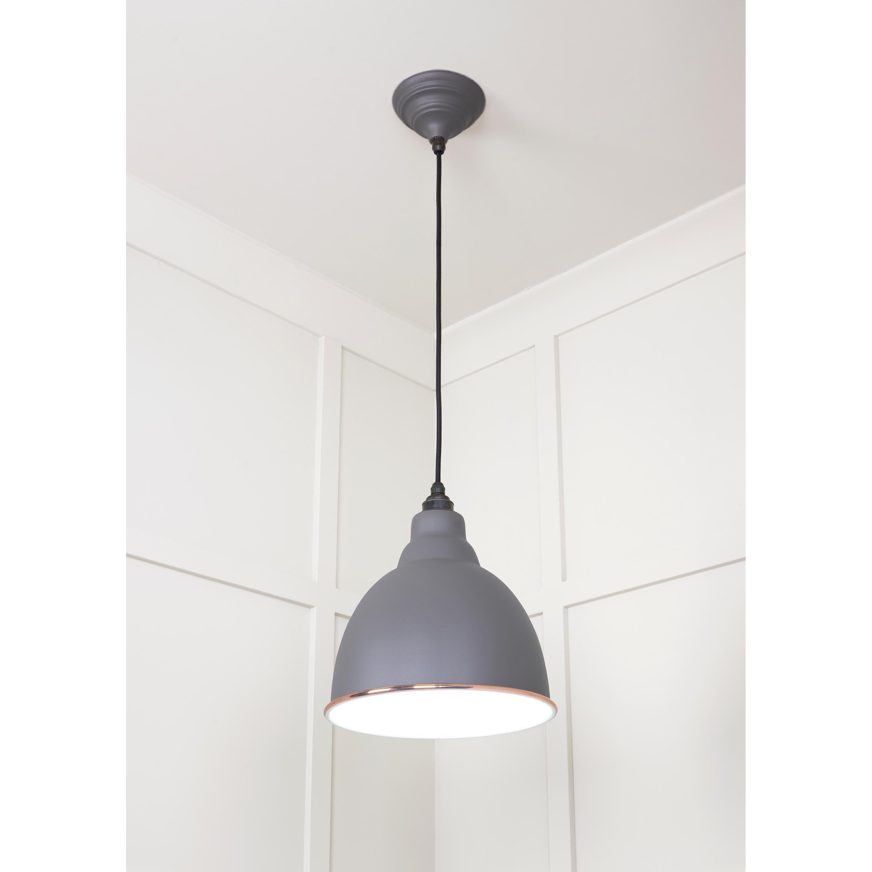 White Gloss Brindley Pendant in Bluff | From The Anvil - Brindley - From The Anvil - Yester Home