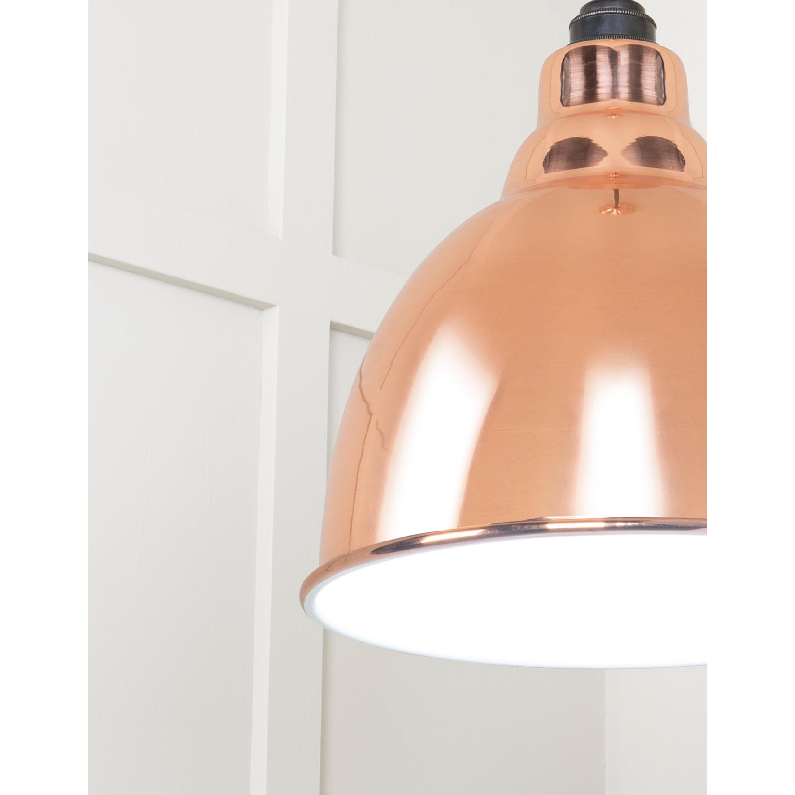 White Gloss Brindley Pendant in Copper | From The Anvil - Brindley - From The Anvil - Yester Home