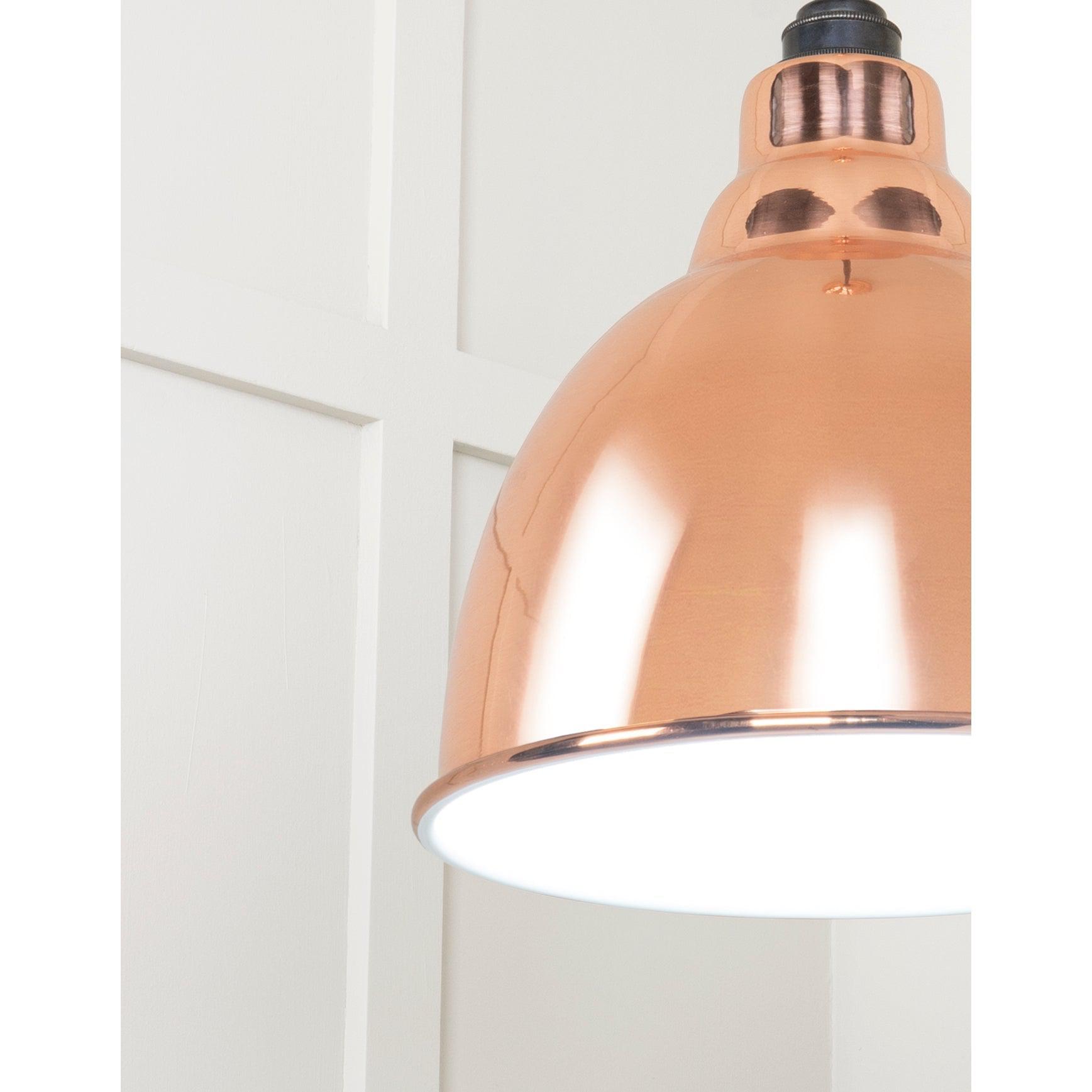 White Gloss Brindley Pendant in Copper | From The Anvil-Brindley-Yester Home