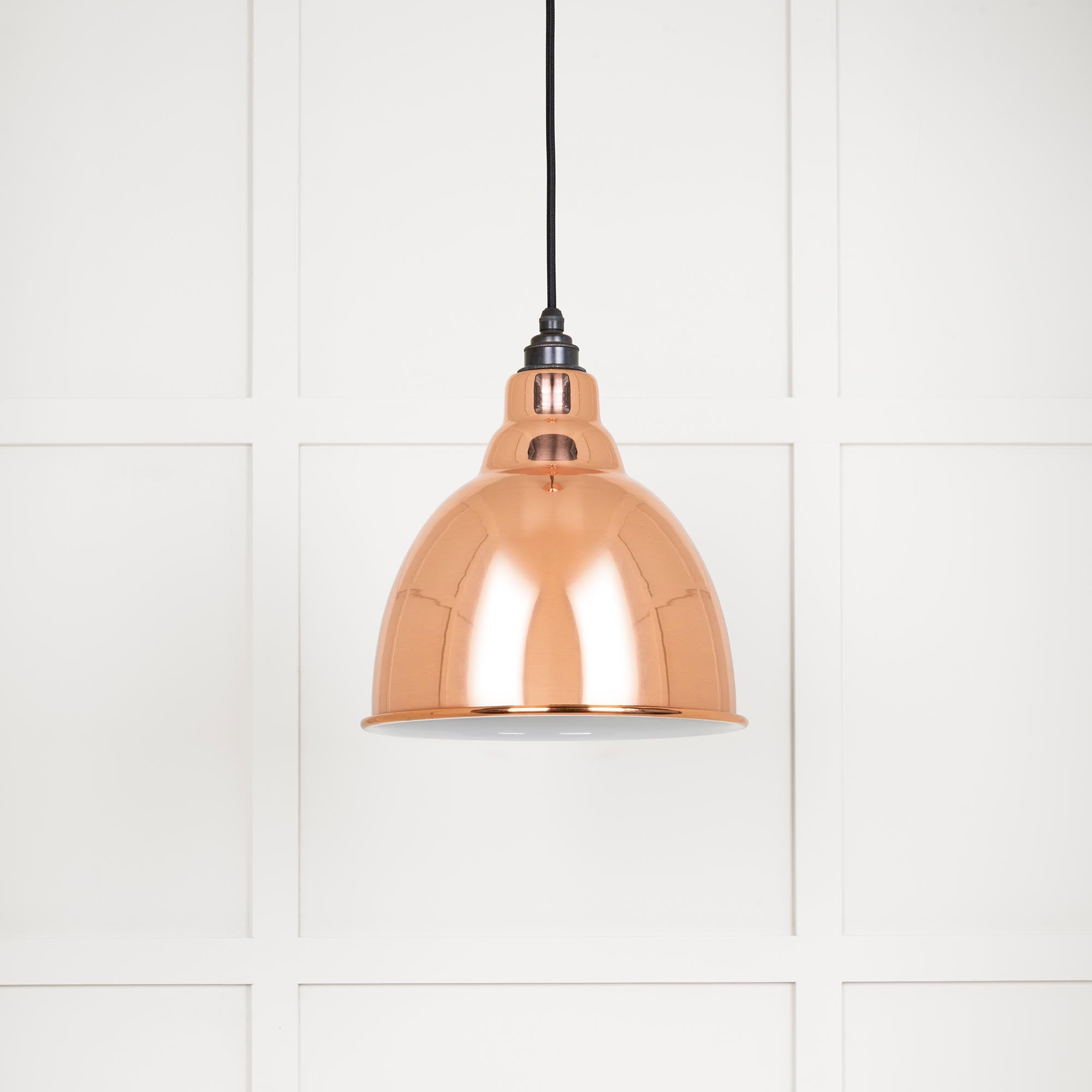 White Gloss Brindley Pendant in Copper | From The Anvil - Brindley - From The Anvil - Yester Home