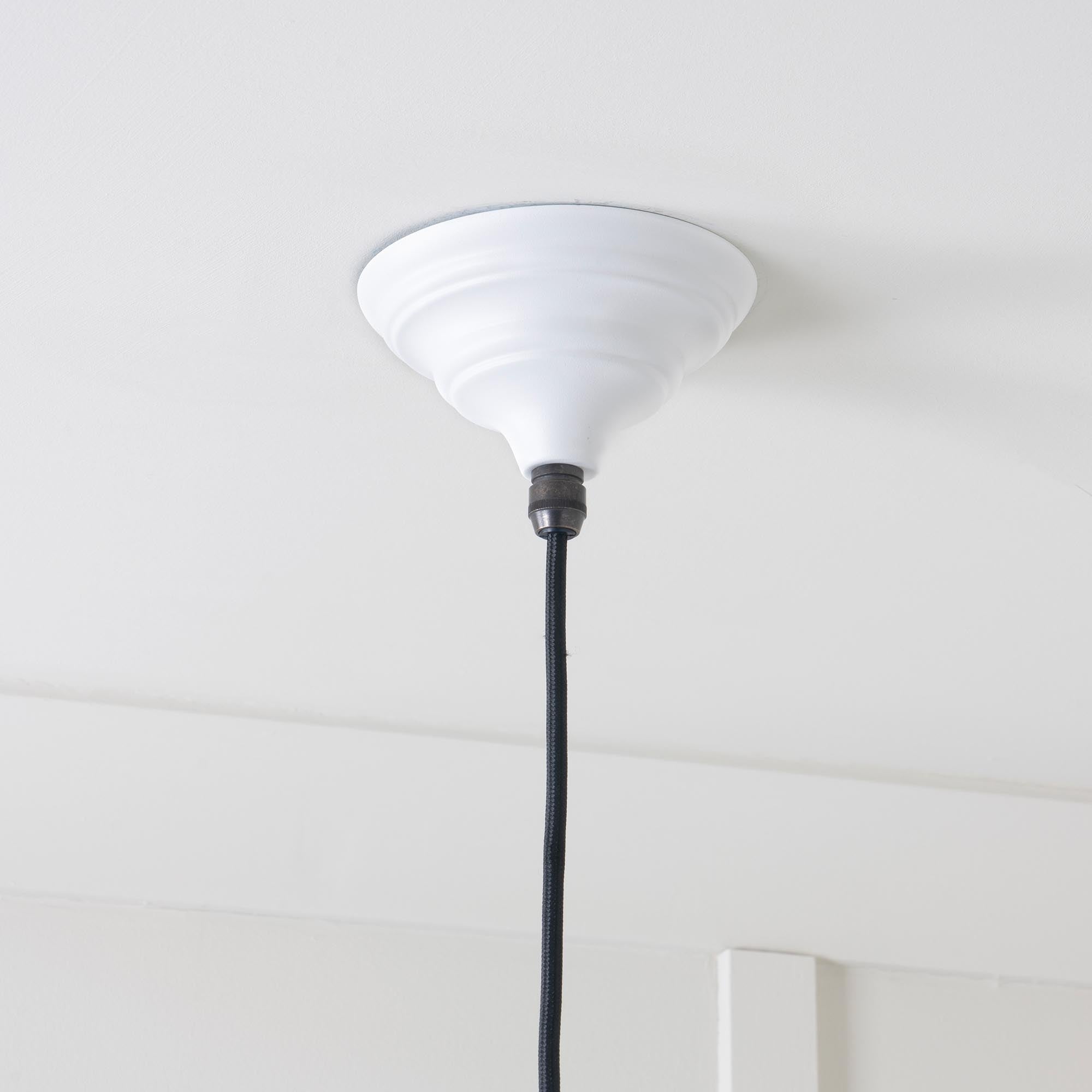 White Gloss Brindley Pendant in Flock | From The Anvil - Brindley - From The Anvil - Yester Home