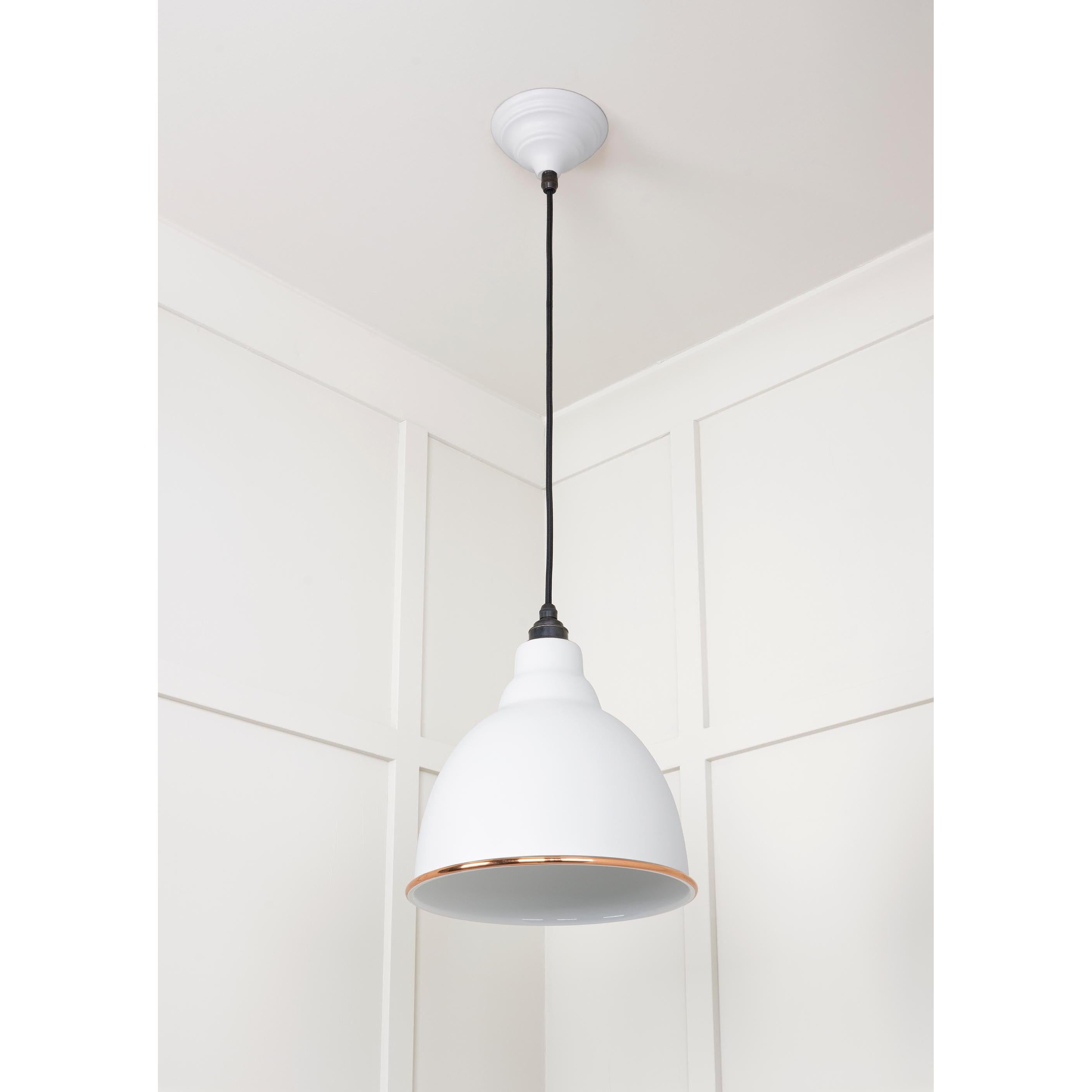 White Gloss Brindley Pendant in Flock | From The Anvil - Brindley - From The Anvil - Yester Home