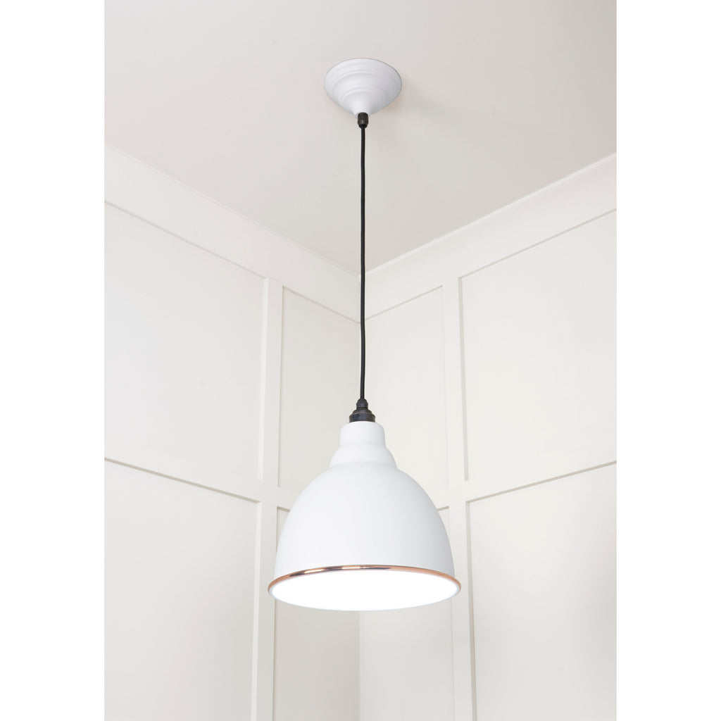 White Gloss Brindley Pendant in Flock | From The Anvil-Brindley-Yester Home