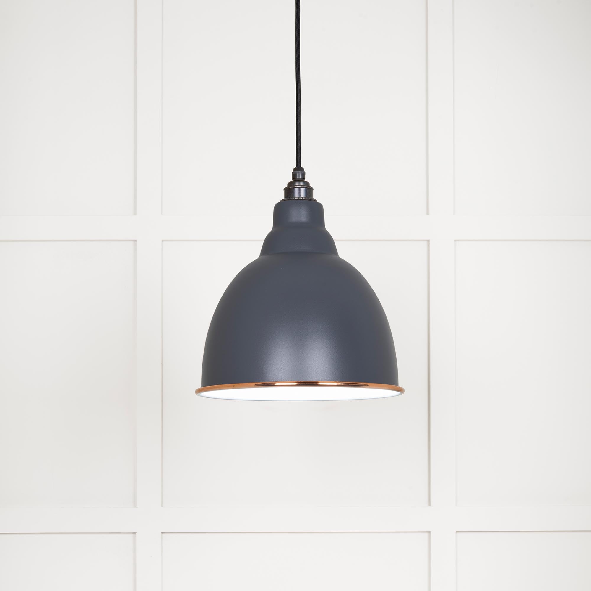 White Gloss Brindley Pendant in Slate | From The Anvil - Brindley - From The Anvil - Yester Home