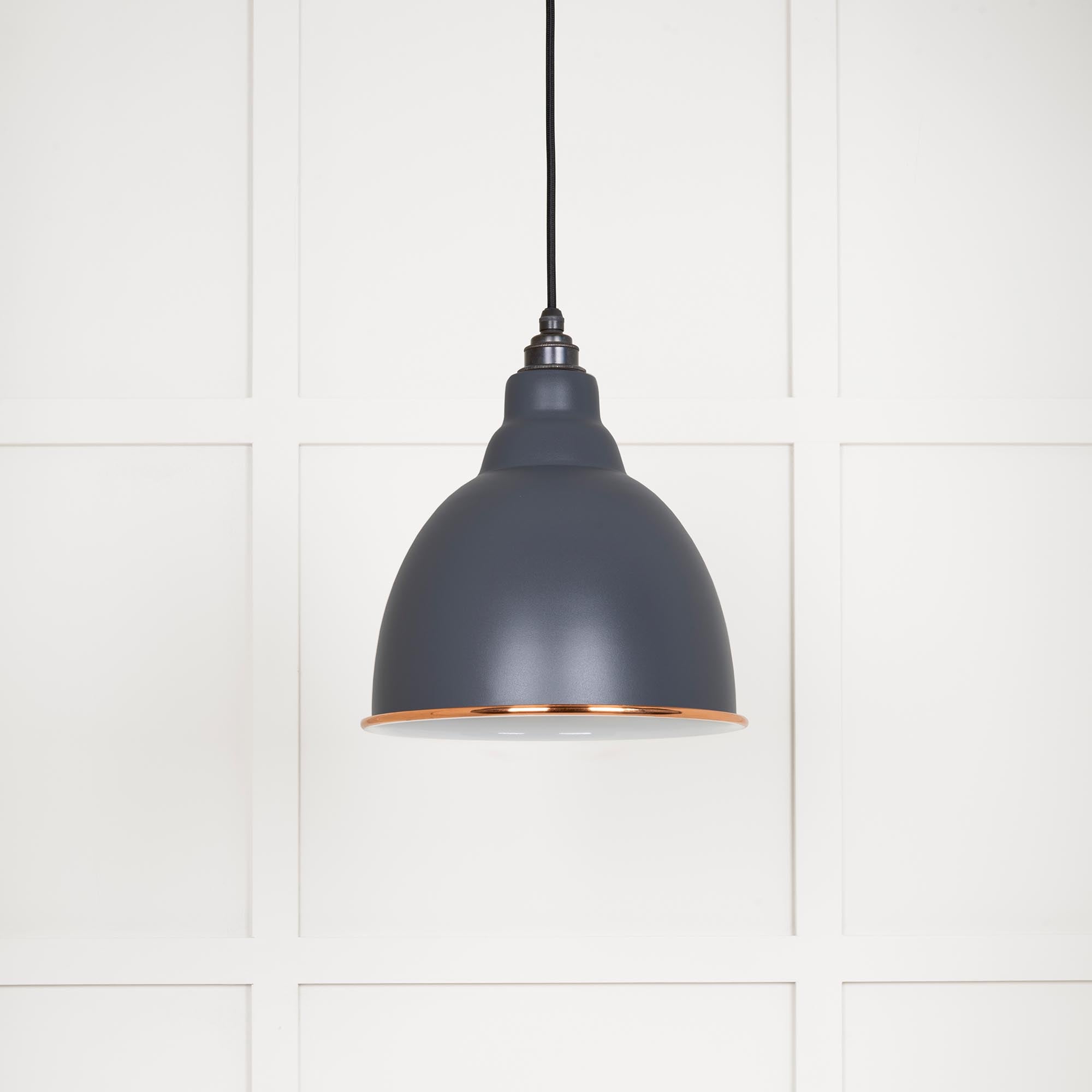 White Gloss Brindley Pendant in Slate | From The Anvil - Brindley - From The Anvil - Yester Home