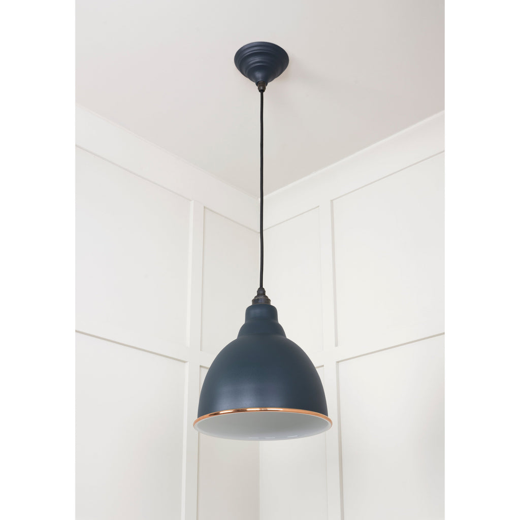 White Gloss Brindley Pendant in Soot | From The Anvil-Brindley-Yester Home