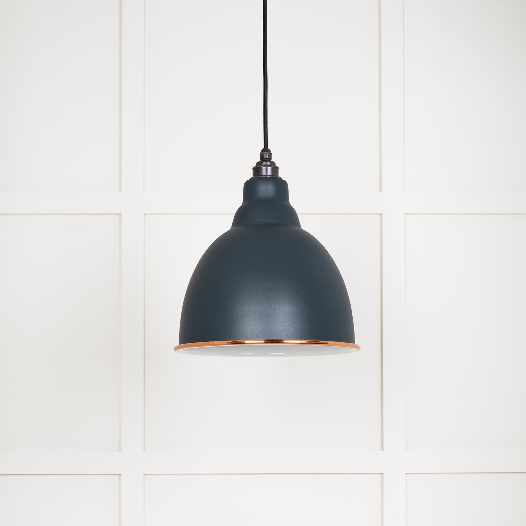 White Gloss Brindley Pendant in Soot | From The Anvil - Brindley - From The Anvil - Yester Home
