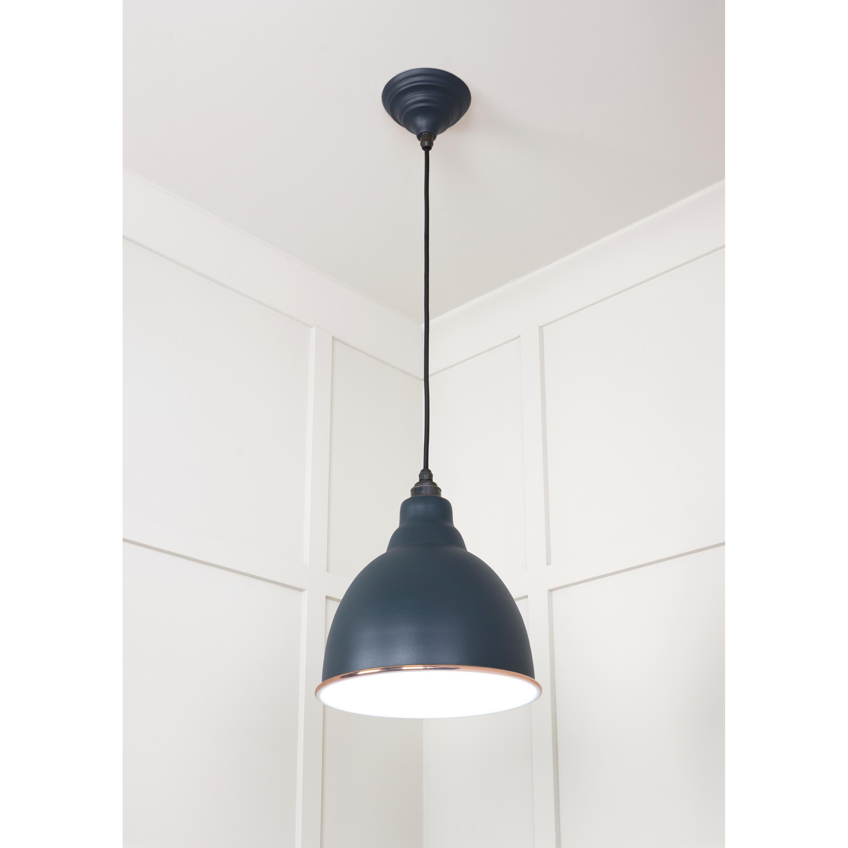 White Gloss Brindley Pendant in Soot | From The Anvil - Brindley - From The Anvil - Yester Home