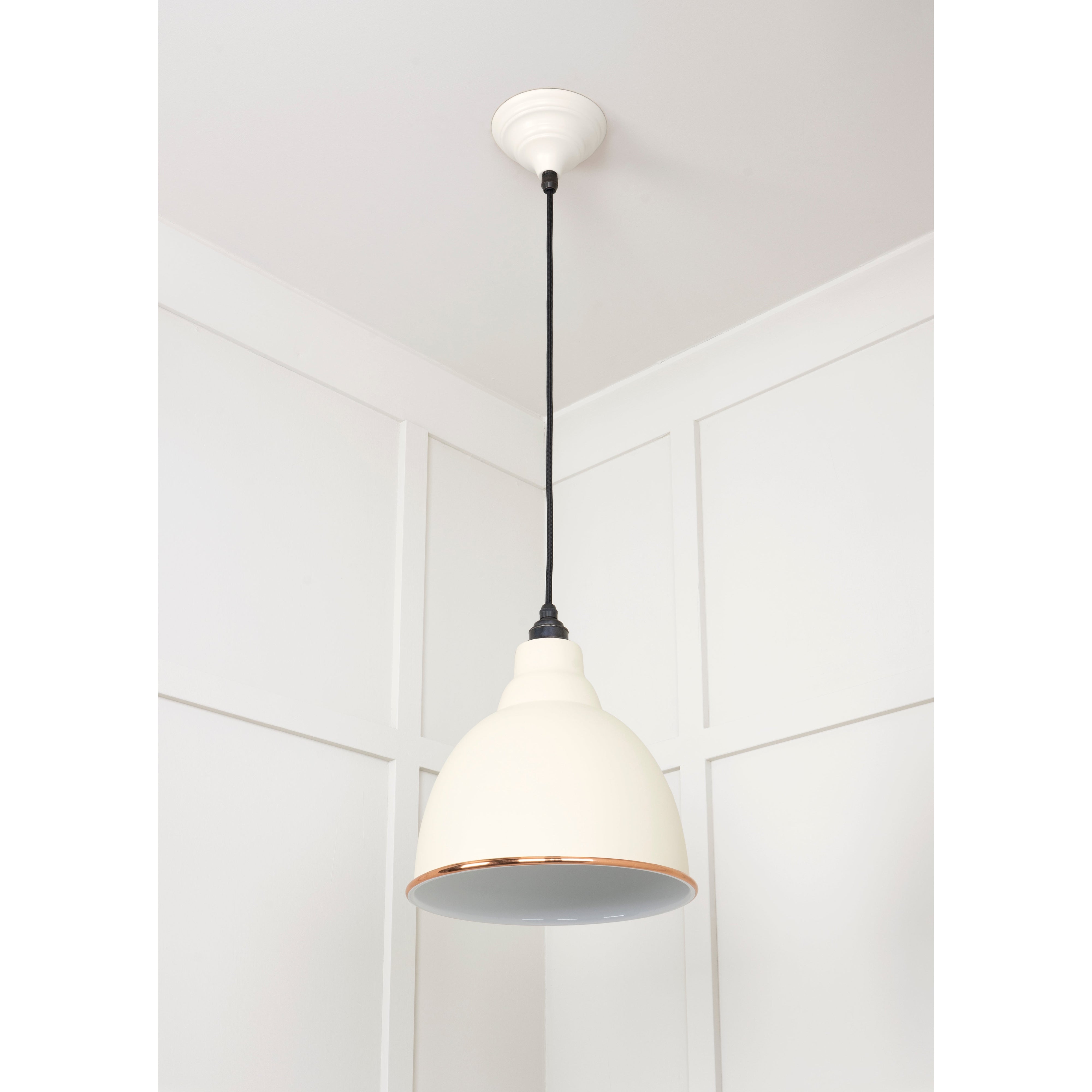 White Gloss Brindley Pendant in Teasel | From The Anvil-Brindley-Yester Home