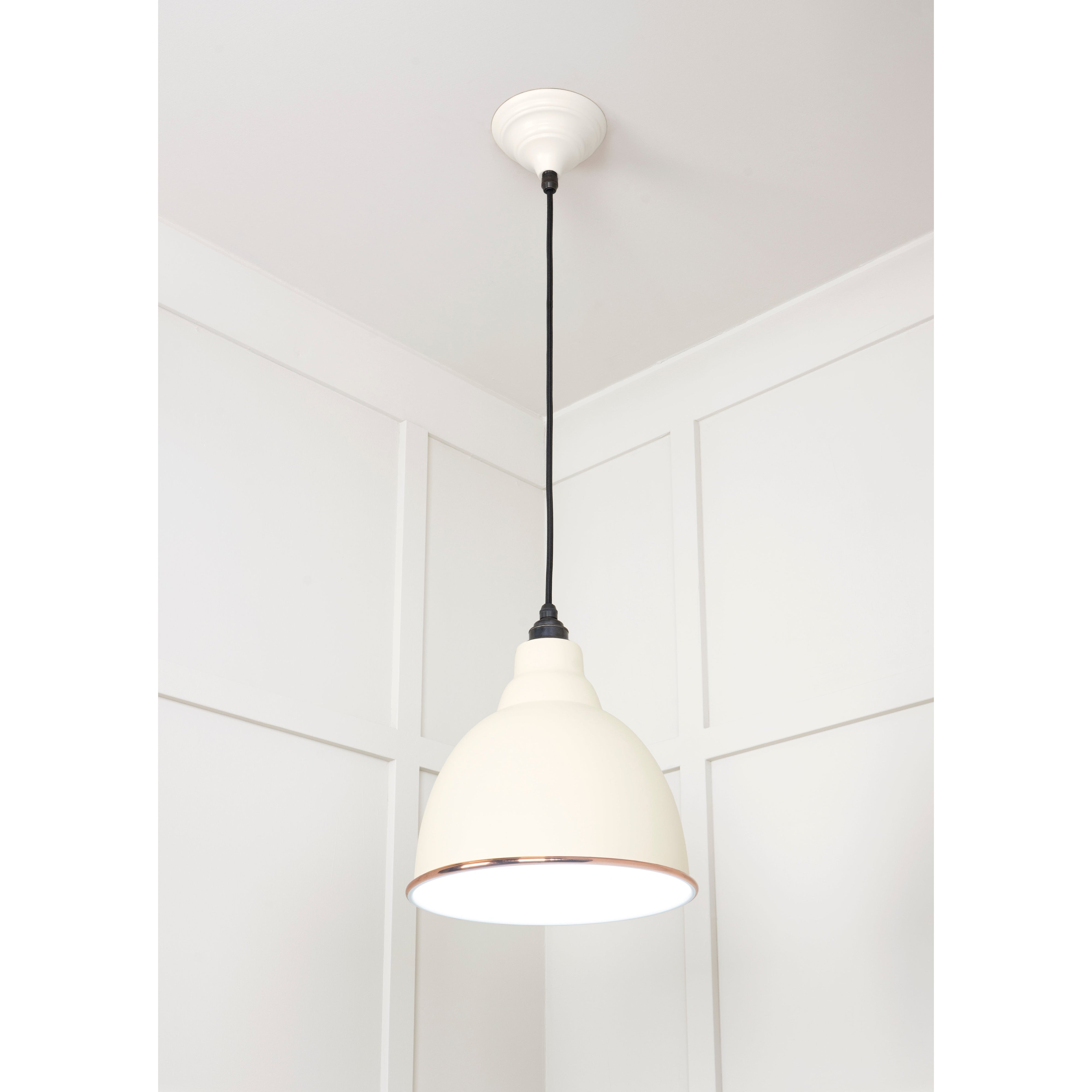 White Gloss Brindley Pendant in Teasel | From The Anvil-Brindley-Yester Home