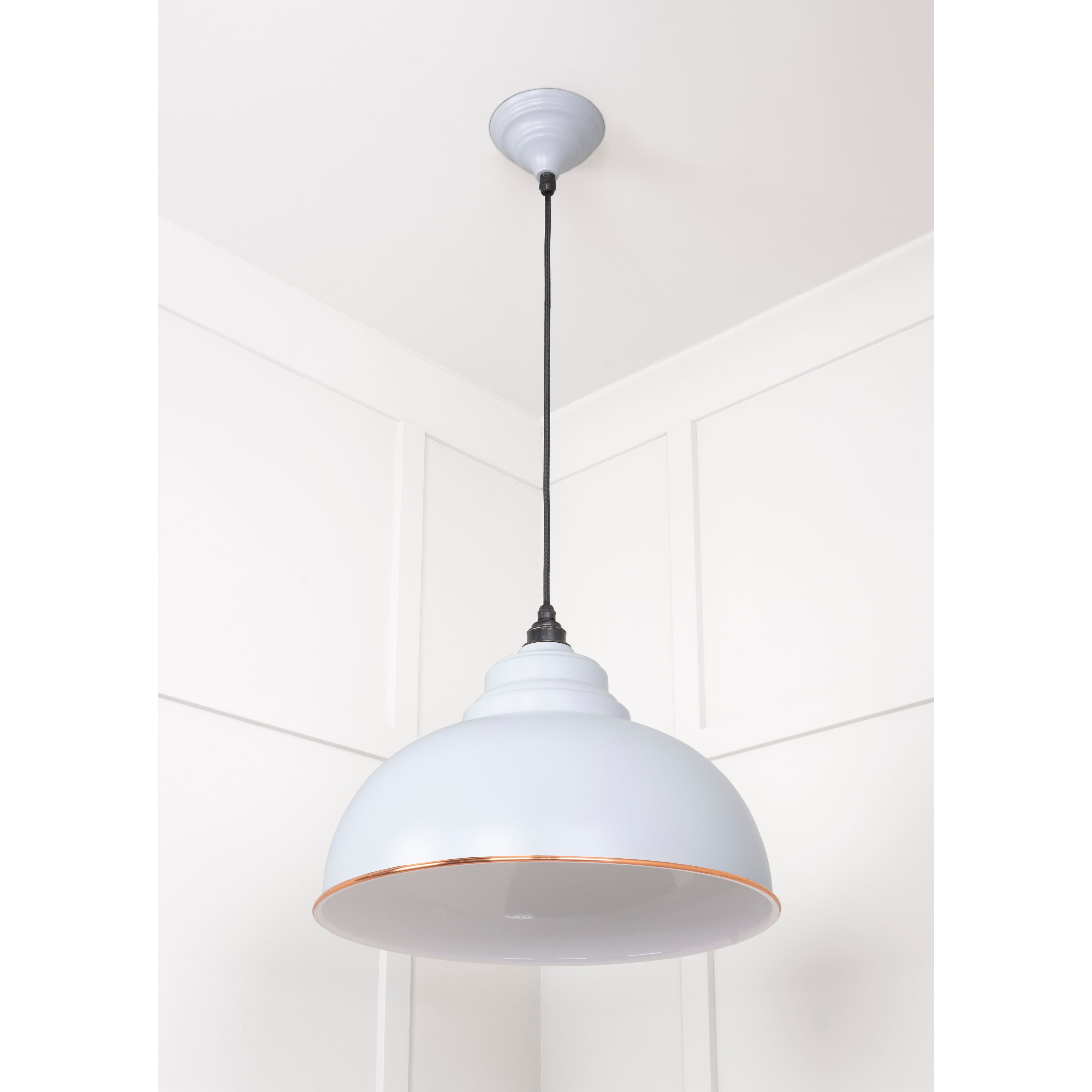 White Gloss Harborne Pendant in Birch | From The Anvil-Harborne-Yester Home