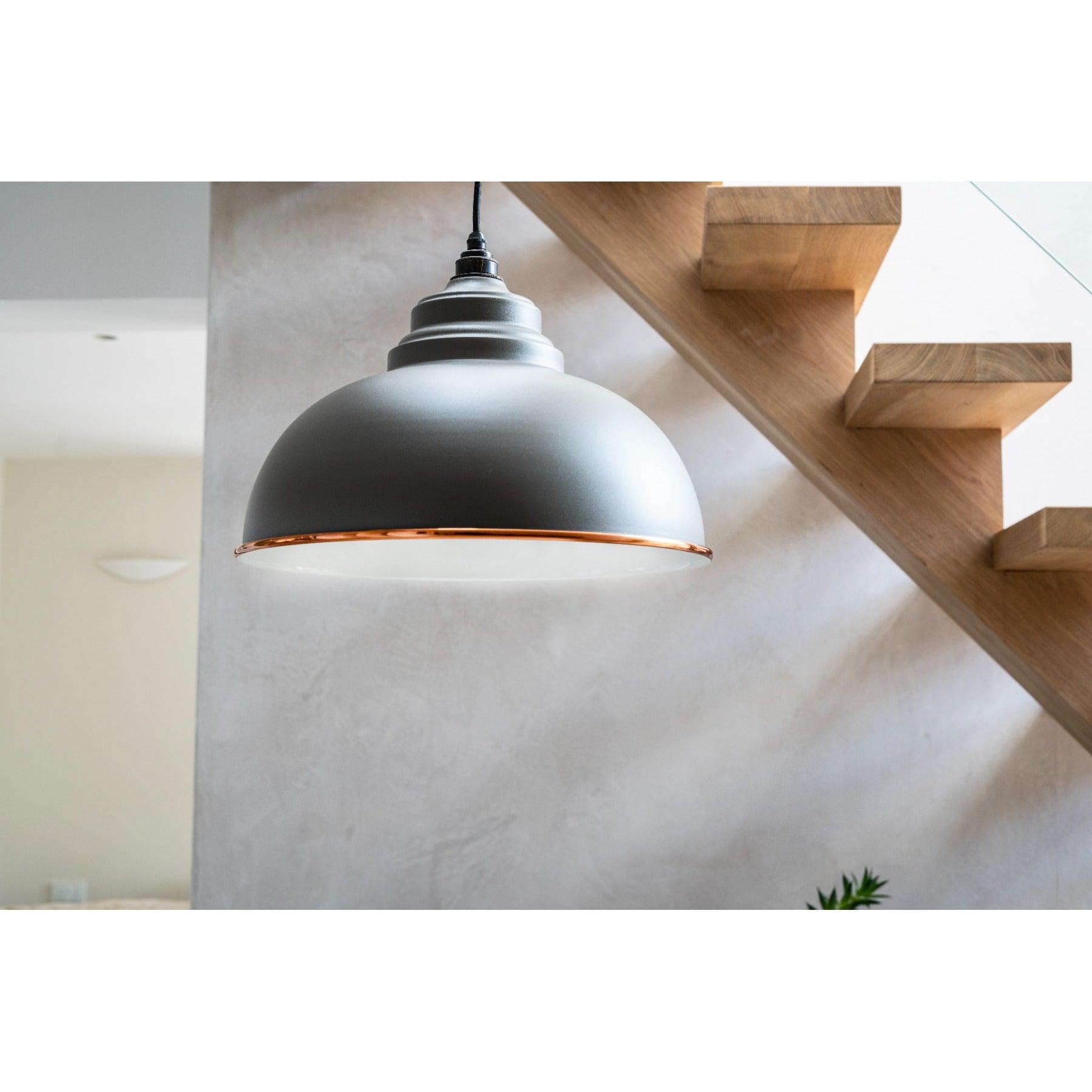 White Gloss Harborne Pendant in Bluff | From The Anvil-Harborne-Yester Home