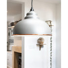 White Gloss Harborne Pendant in Bluff | From The Anvil-Harborne-Yester Home