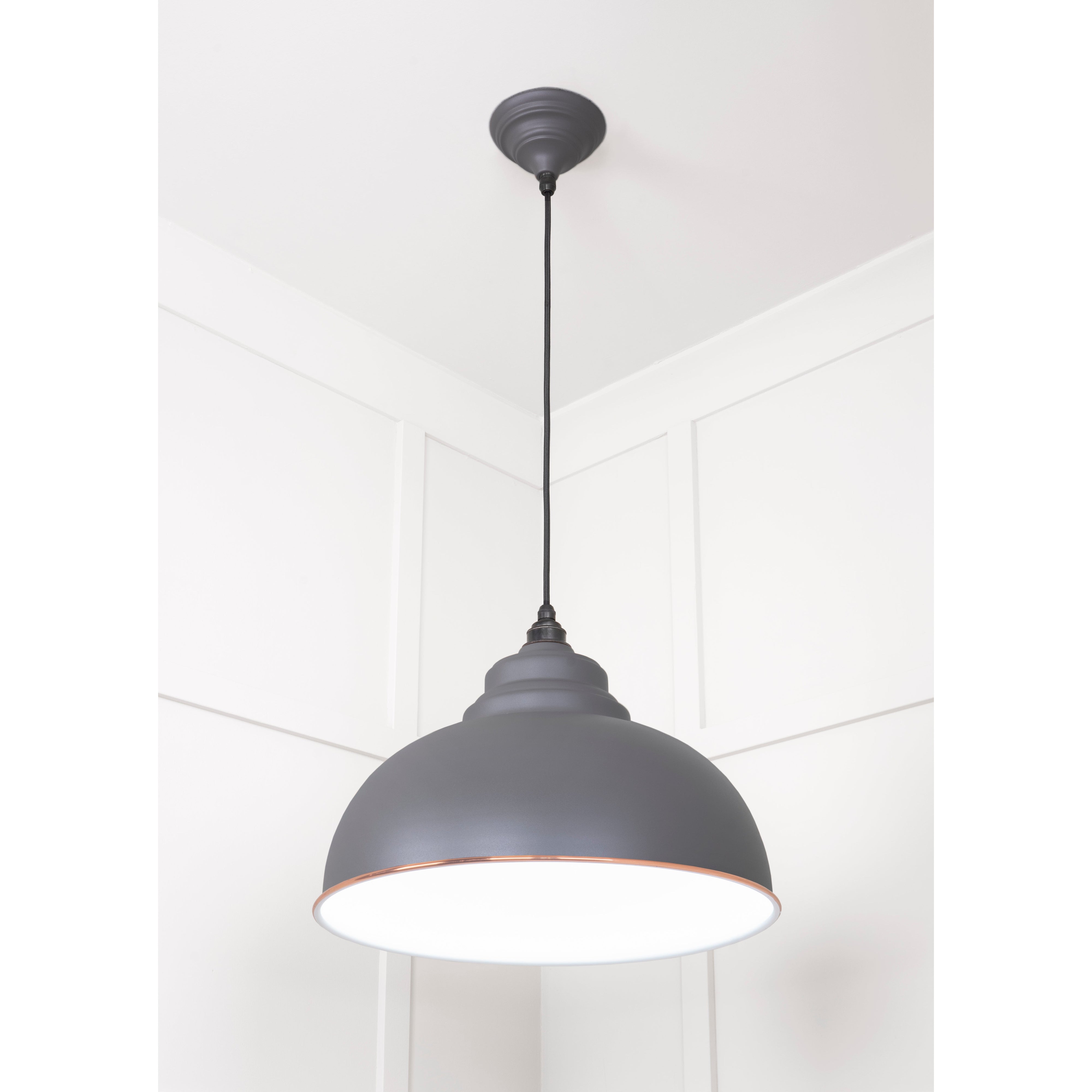 White Gloss Harborne Pendant in Bluff | From The Anvil-Harborne-Yester Home