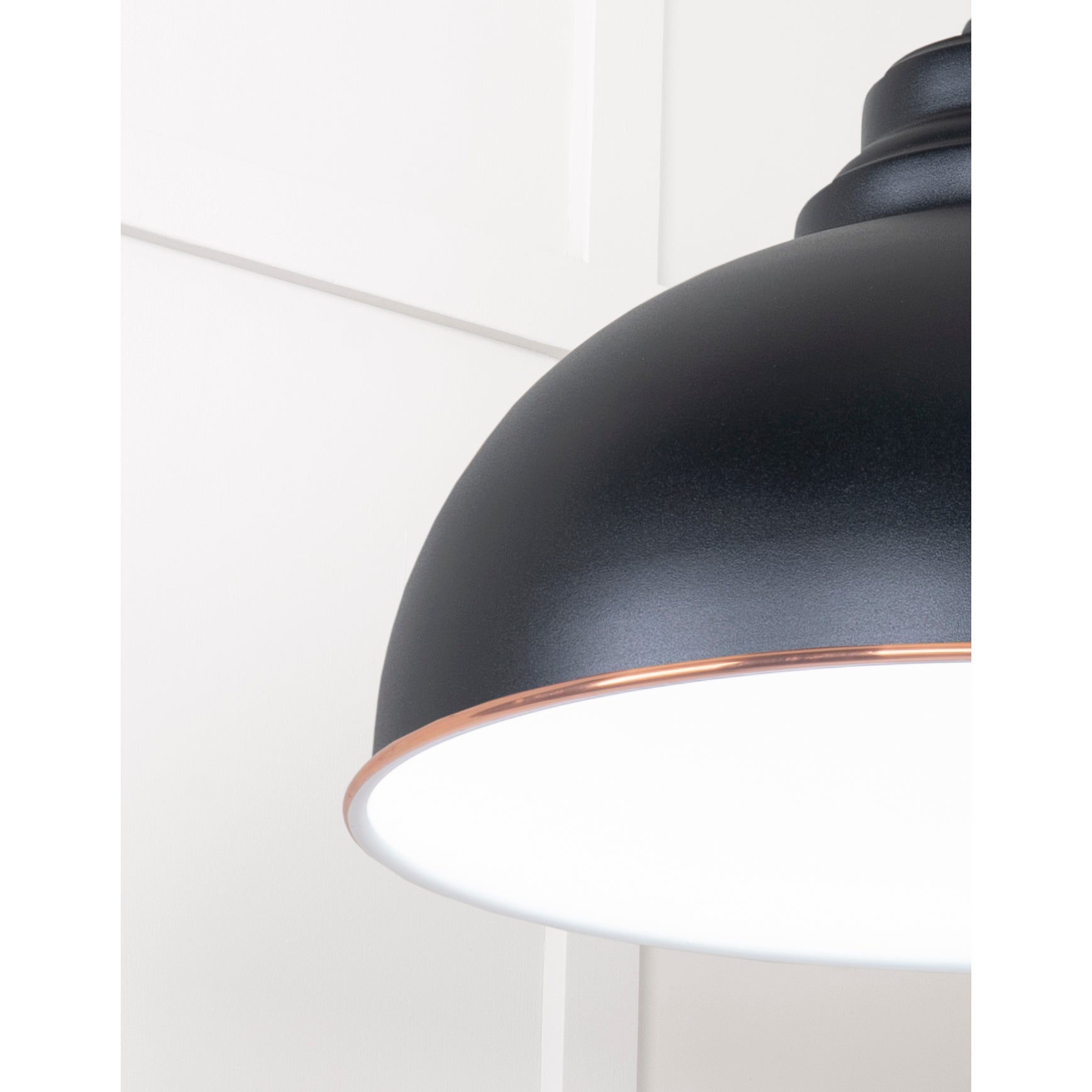 White Gloss Harborne Pendant in Elan Black | From The Anvil-Harborne-Yester Home