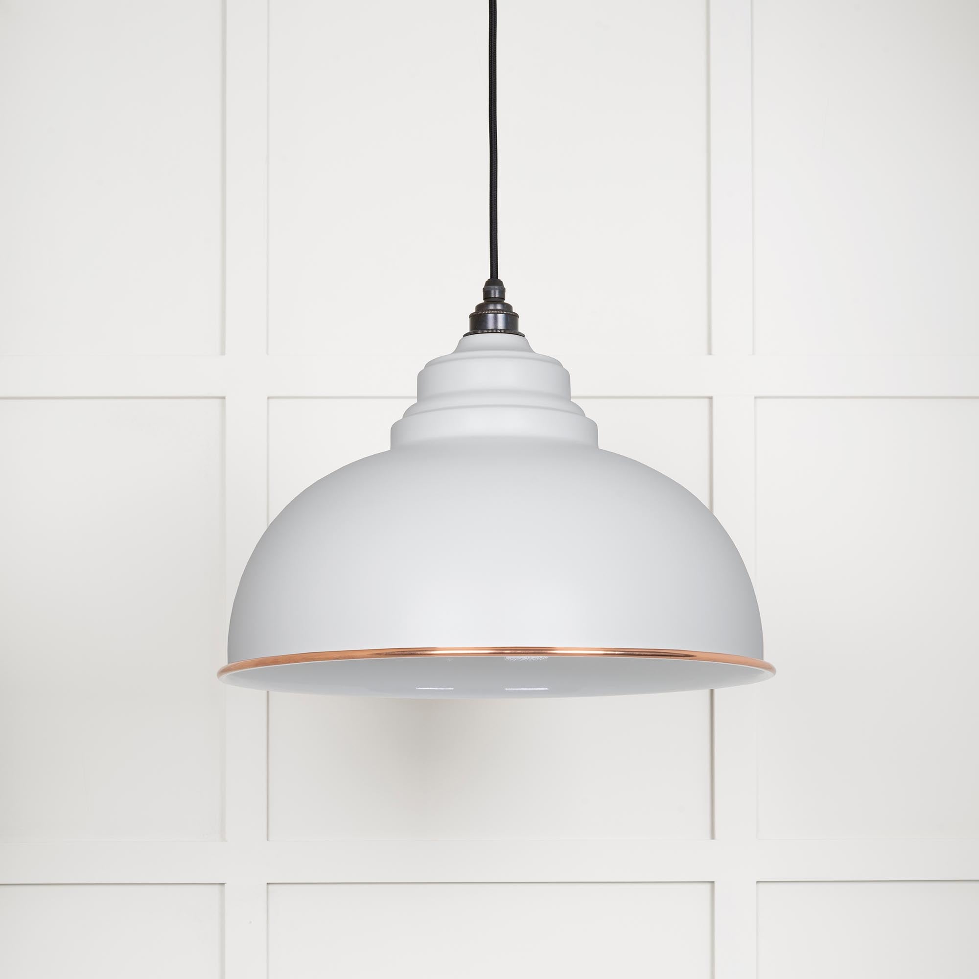 White Gloss Harborne Pendant in Flock | From The Anvil - Harborne - From The Anvil - Yester Home
