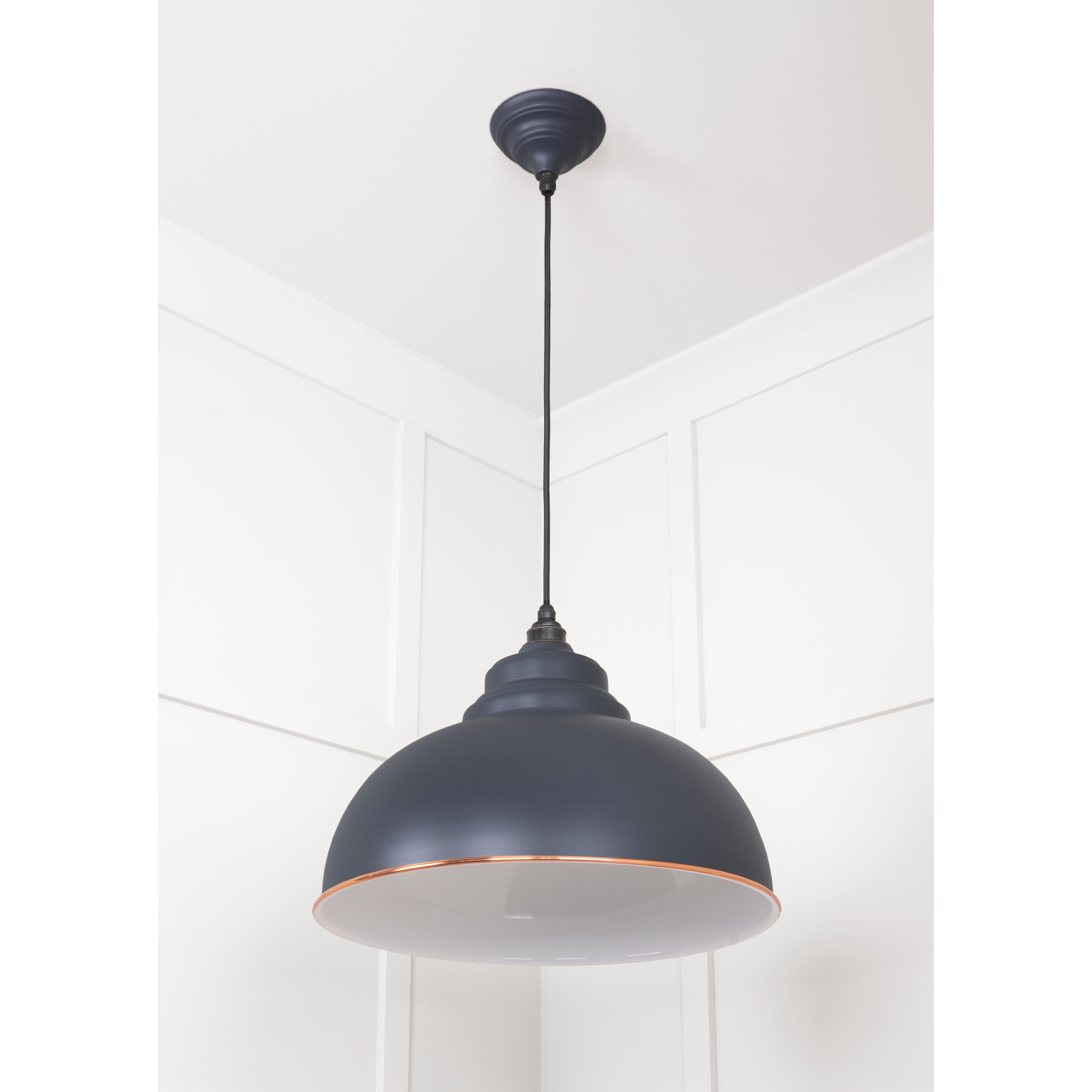 White Gloss Harborne Pendant in Slate | From The Anvil-Harborne-Yester Home