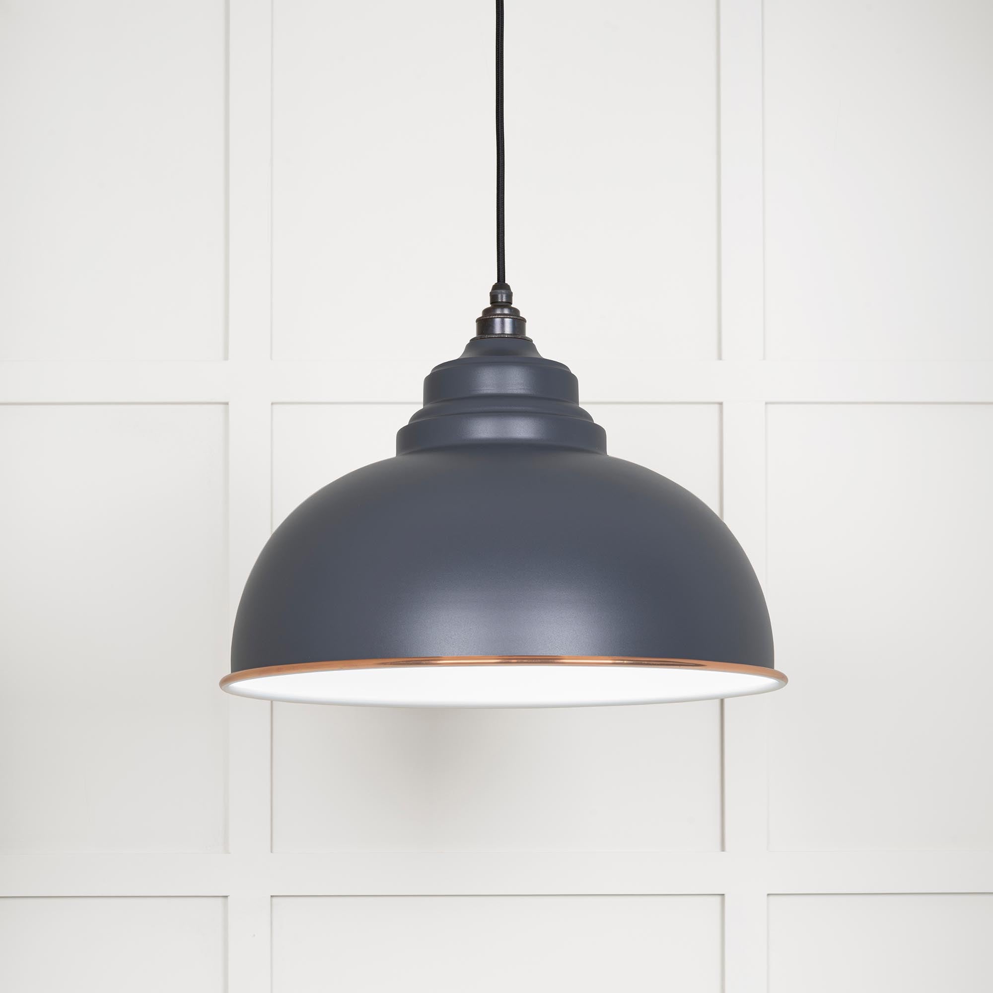 White Gloss Harborne Pendant in Slate | From The Anvil - Harborne - From The Anvil - Yester Home