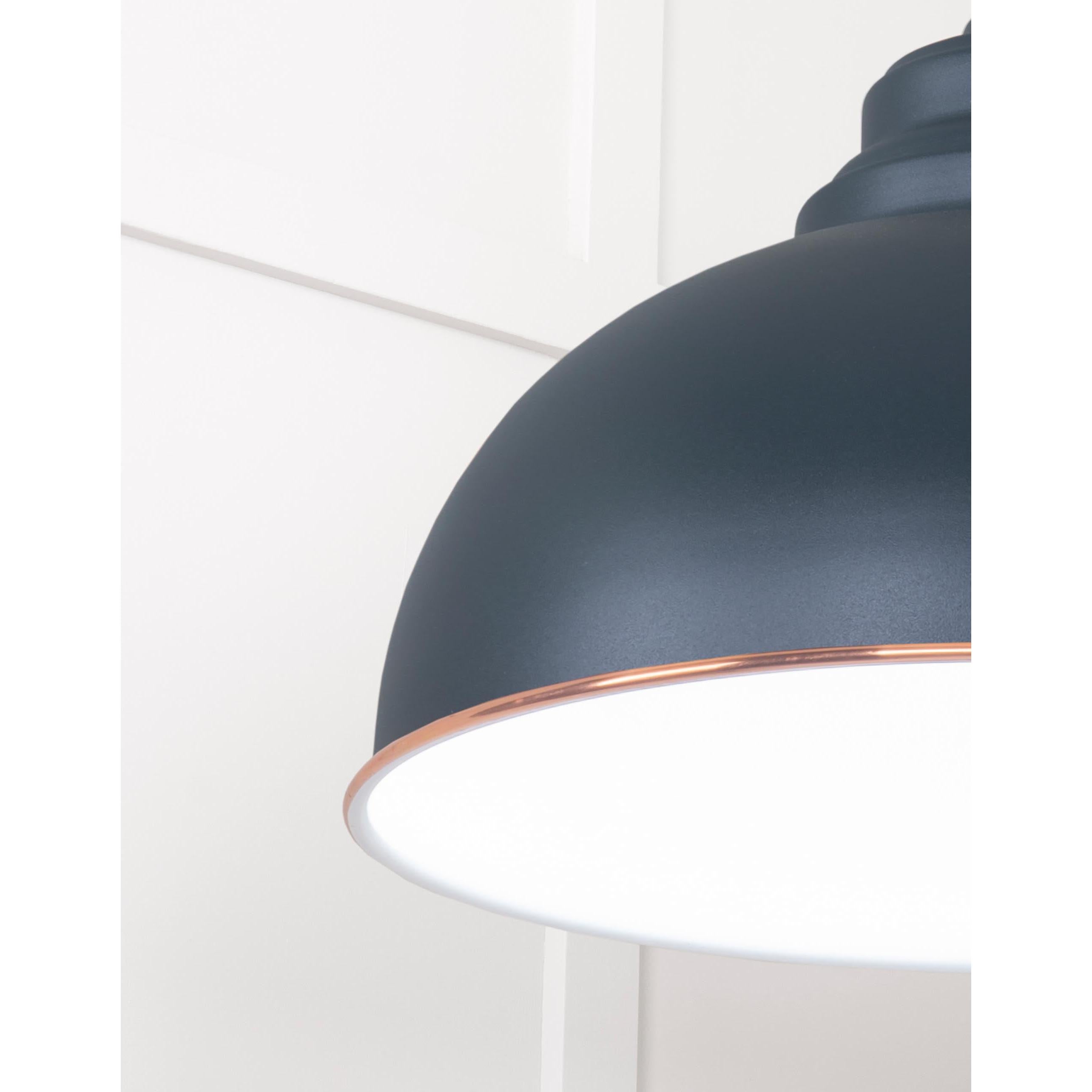 White Gloss Harborne Pendant in Soot | From The Anvil - Harborne - From The Anvil - Yester Home