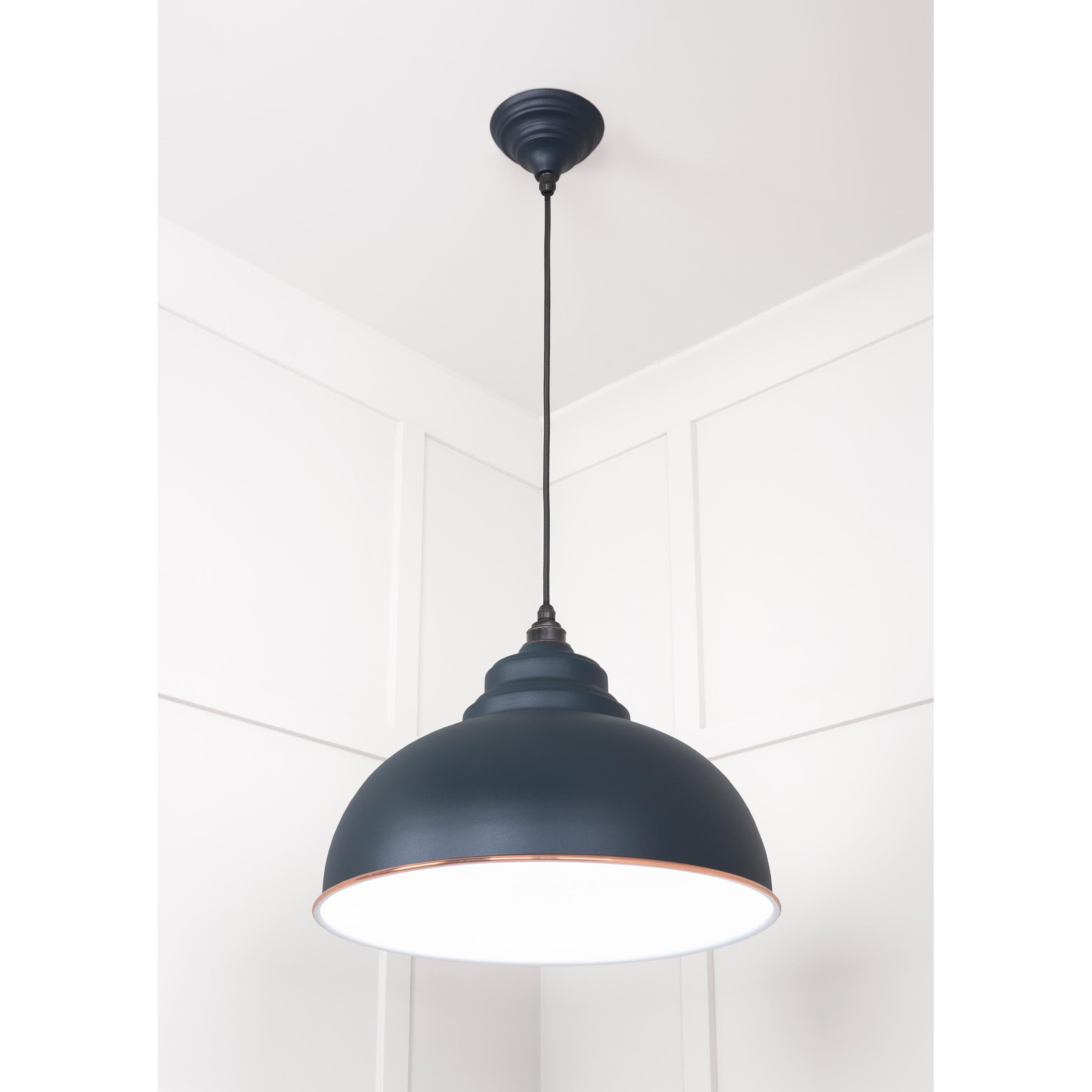 White Gloss Harborne Pendant in Soot | From The Anvil - Harborne - From The Anvil - Yester Home