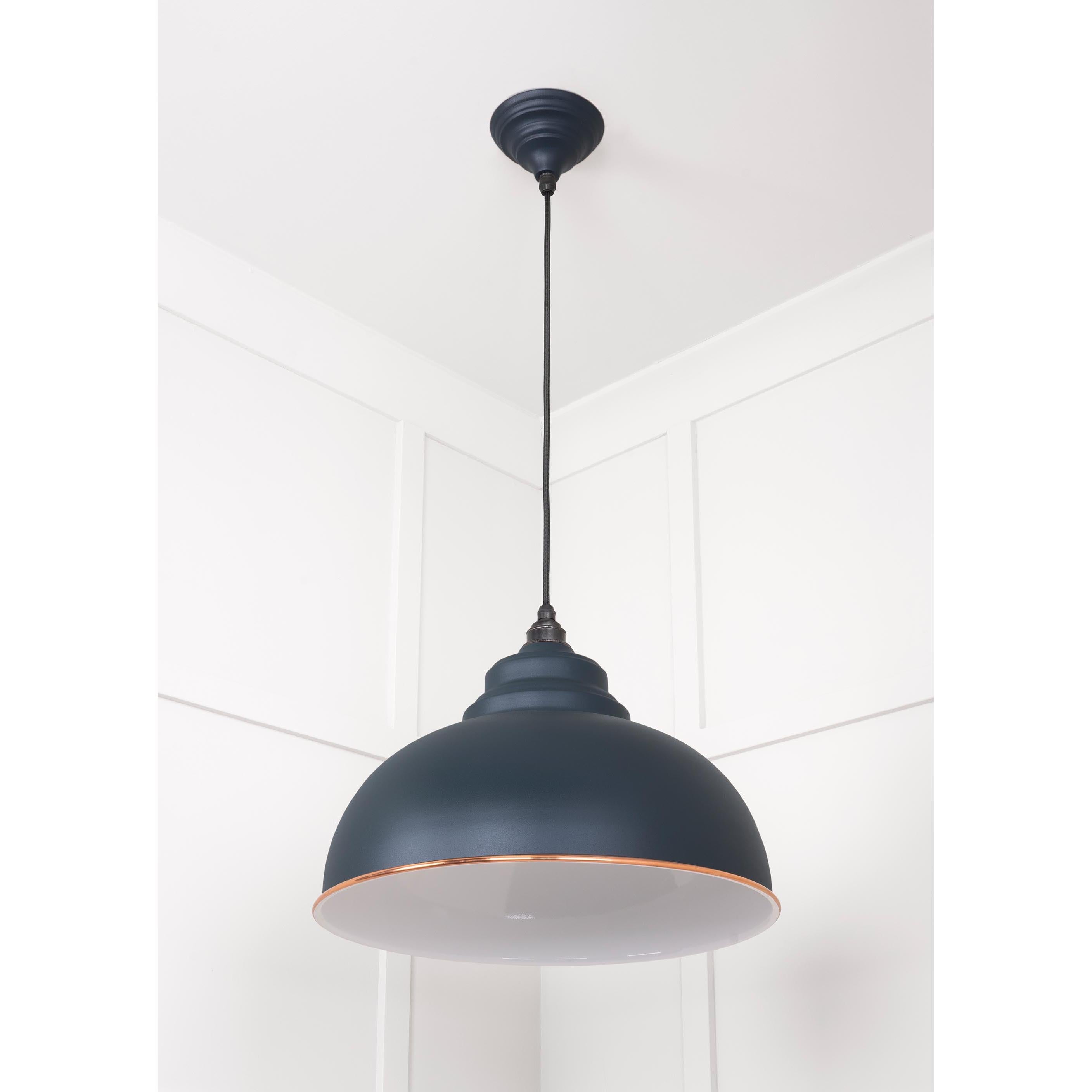 White Gloss Harborne Pendant in Soot | From The Anvil - Harborne - From The Anvil - Yester Home