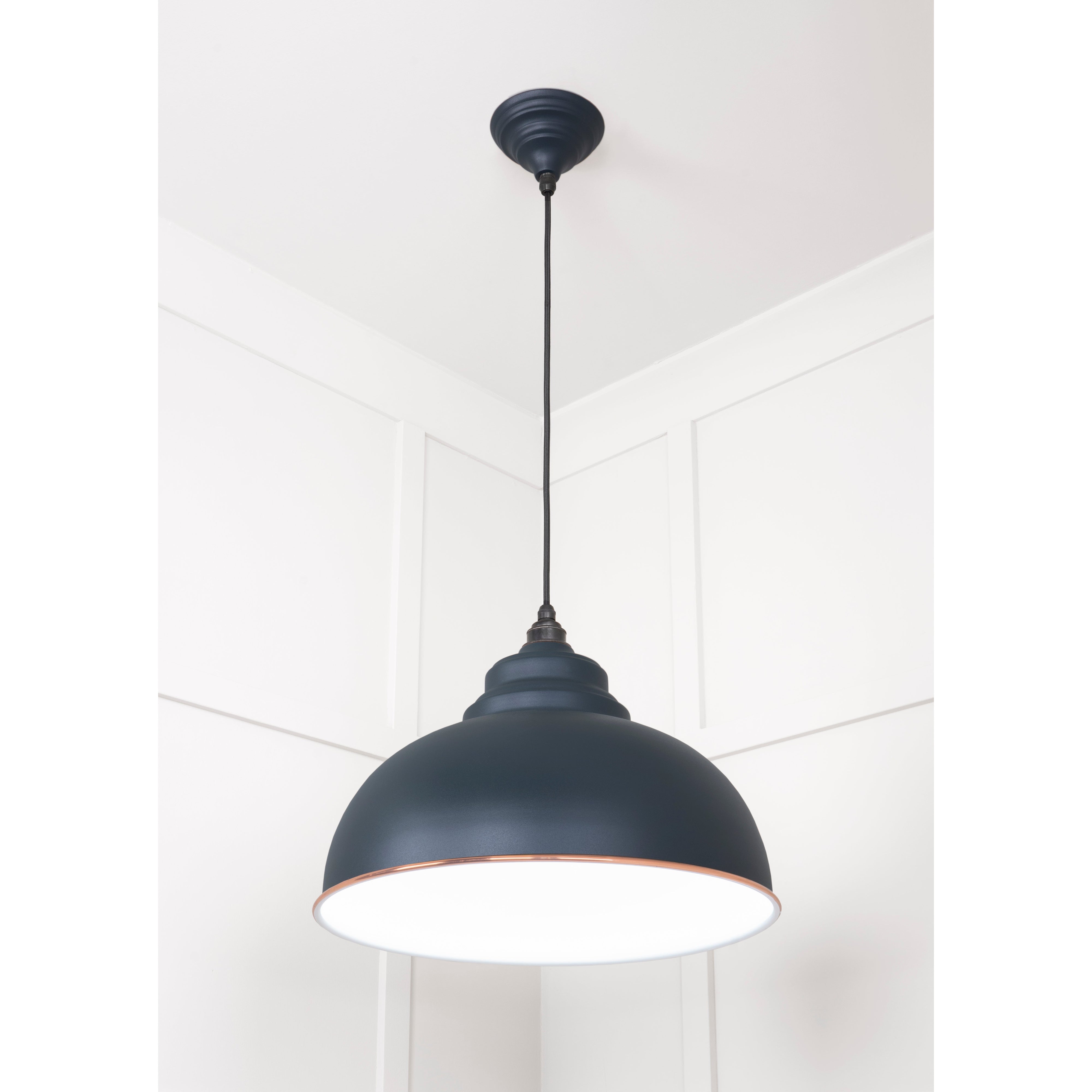 White Gloss Harborne Pendant in Soot | From The Anvil-Harborne-Yester Home