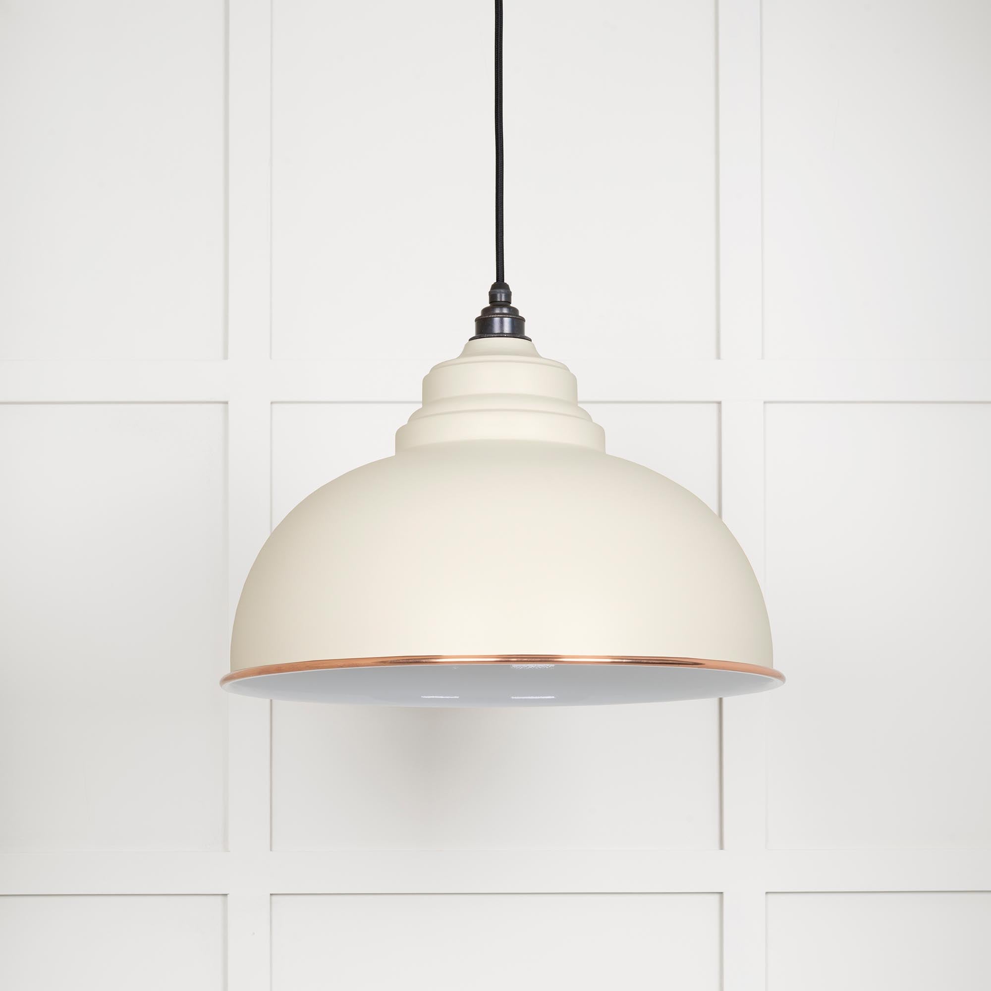 White Gloss Harborne Pendant in Teasel | From The Anvil - Harborne - From The Anvil - Yester Home